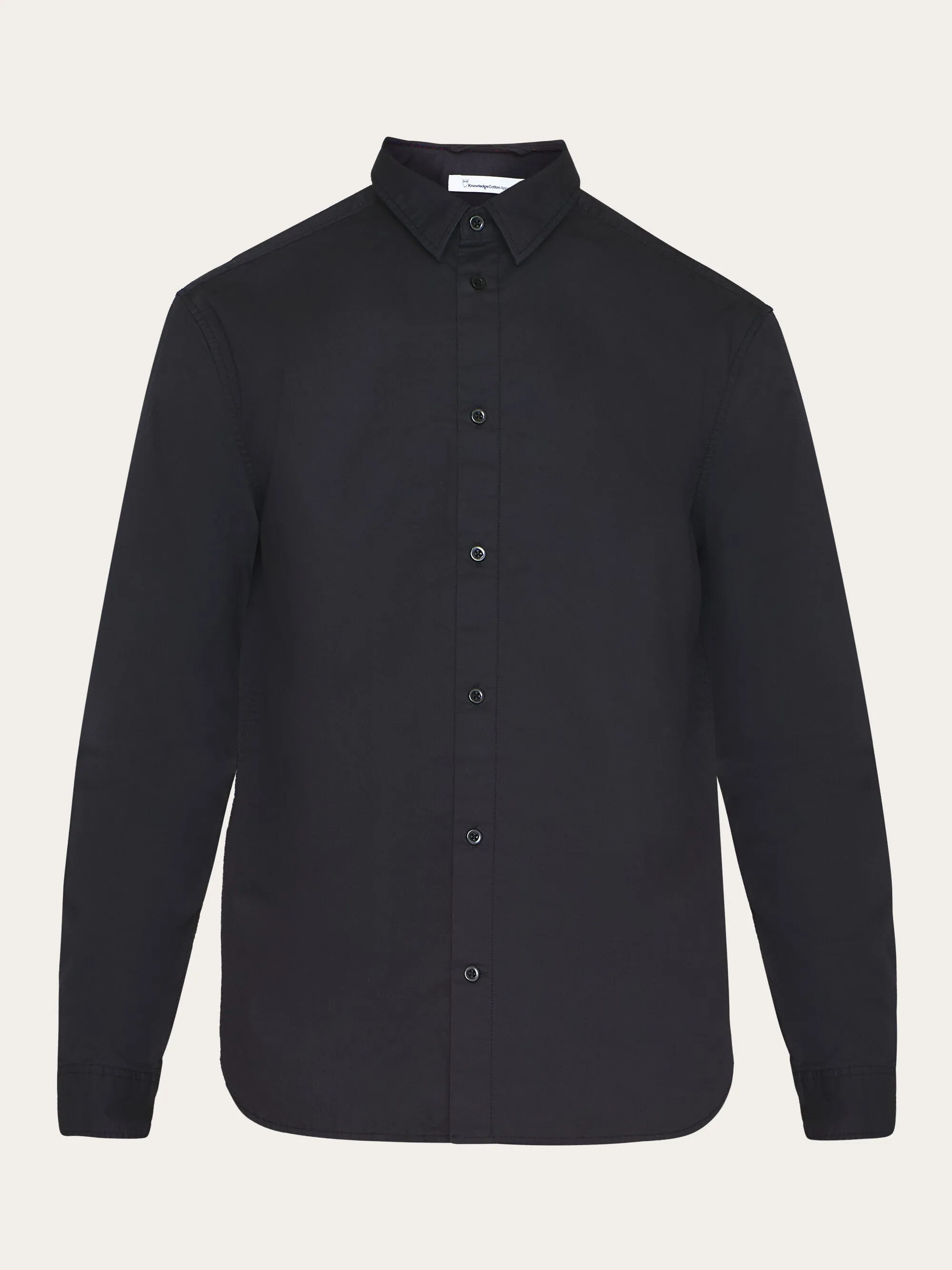 ALF regular crispy cotton shirt - GOTS/Vegan - Black Jet Knowledge Cotton