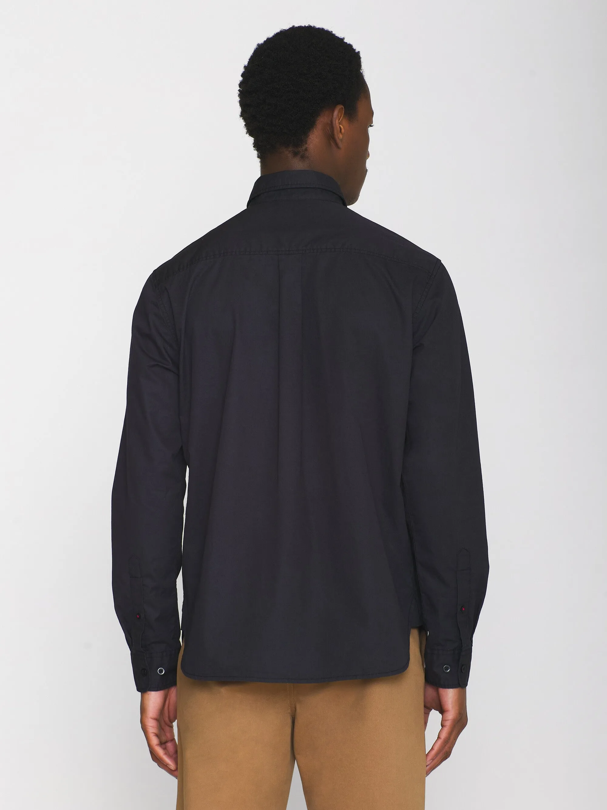 ALF regular crispy cotton shirt - GOTS/Vegan - Black Jet Knowledge Cotton