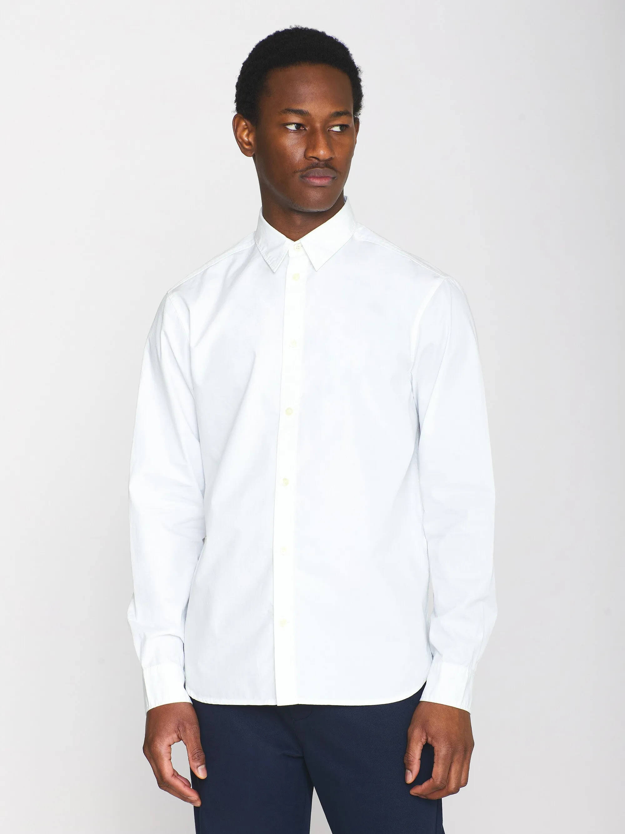 ALF regular crispy cotton shirt - GOTS/Vegan - Bright White Knowledge Cotton