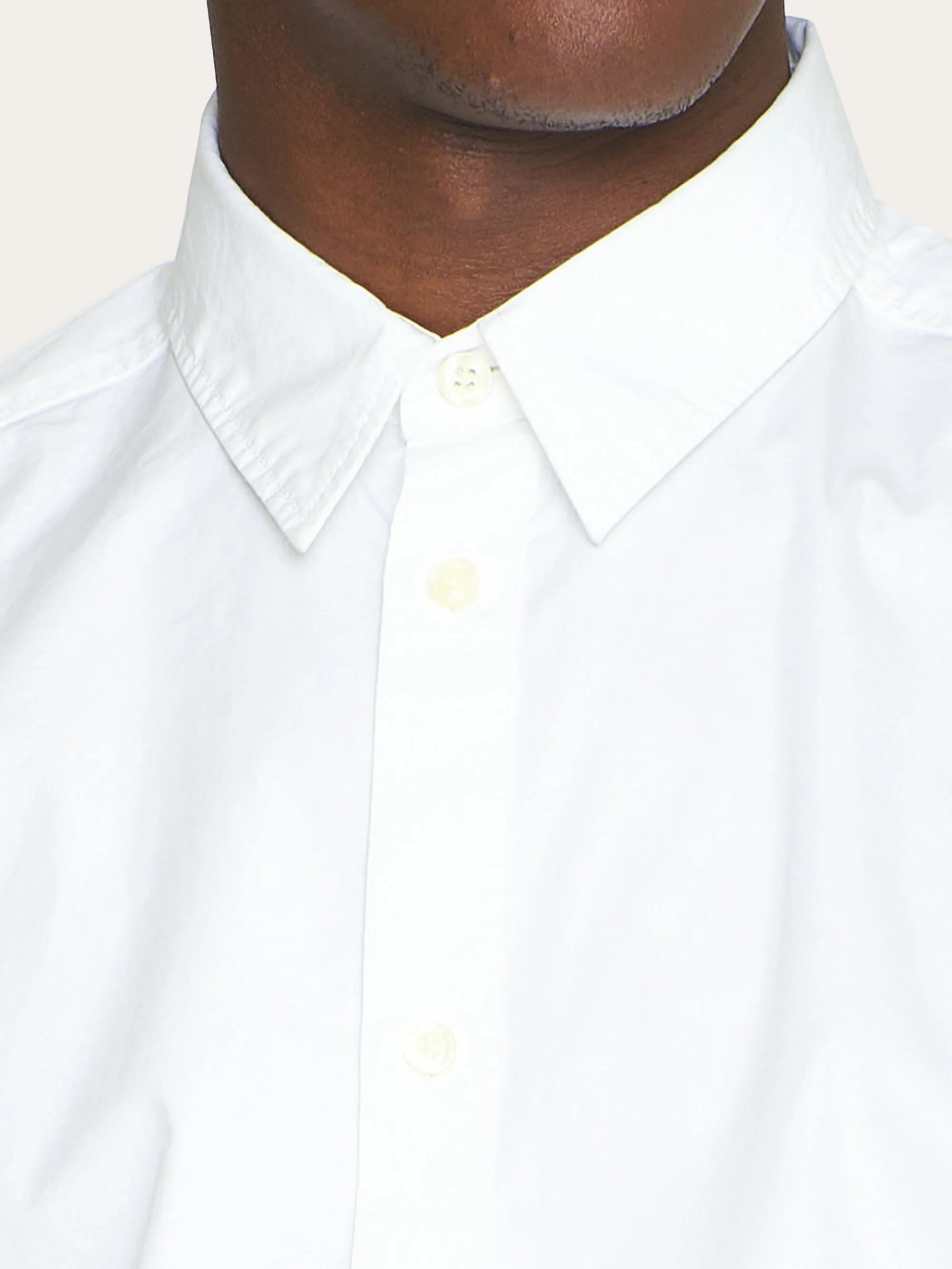 ALF regular crispy cotton shirt - GOTS/Vegan - Bright White Knowledge Cotton