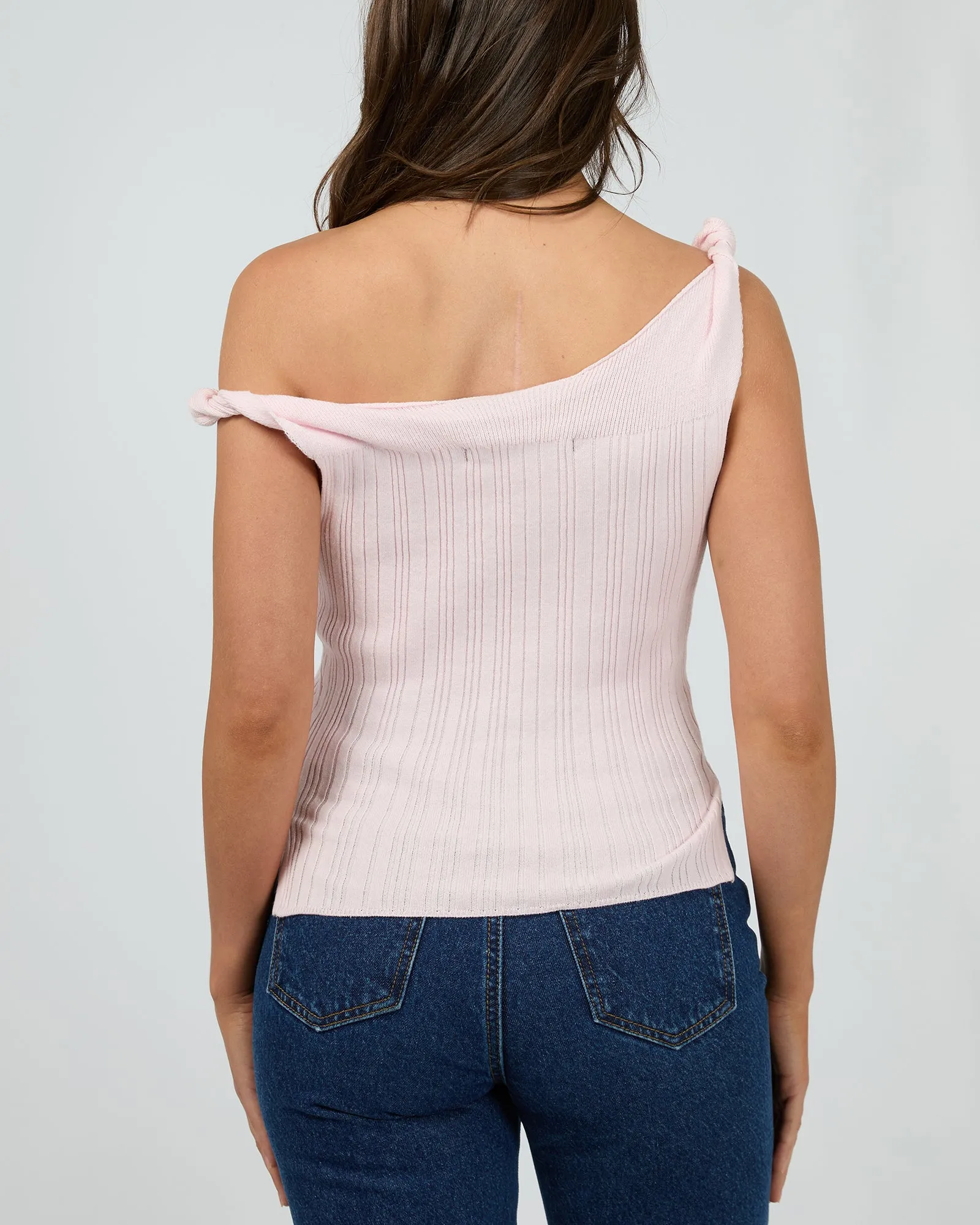 Alma Twist Top Pale Pink