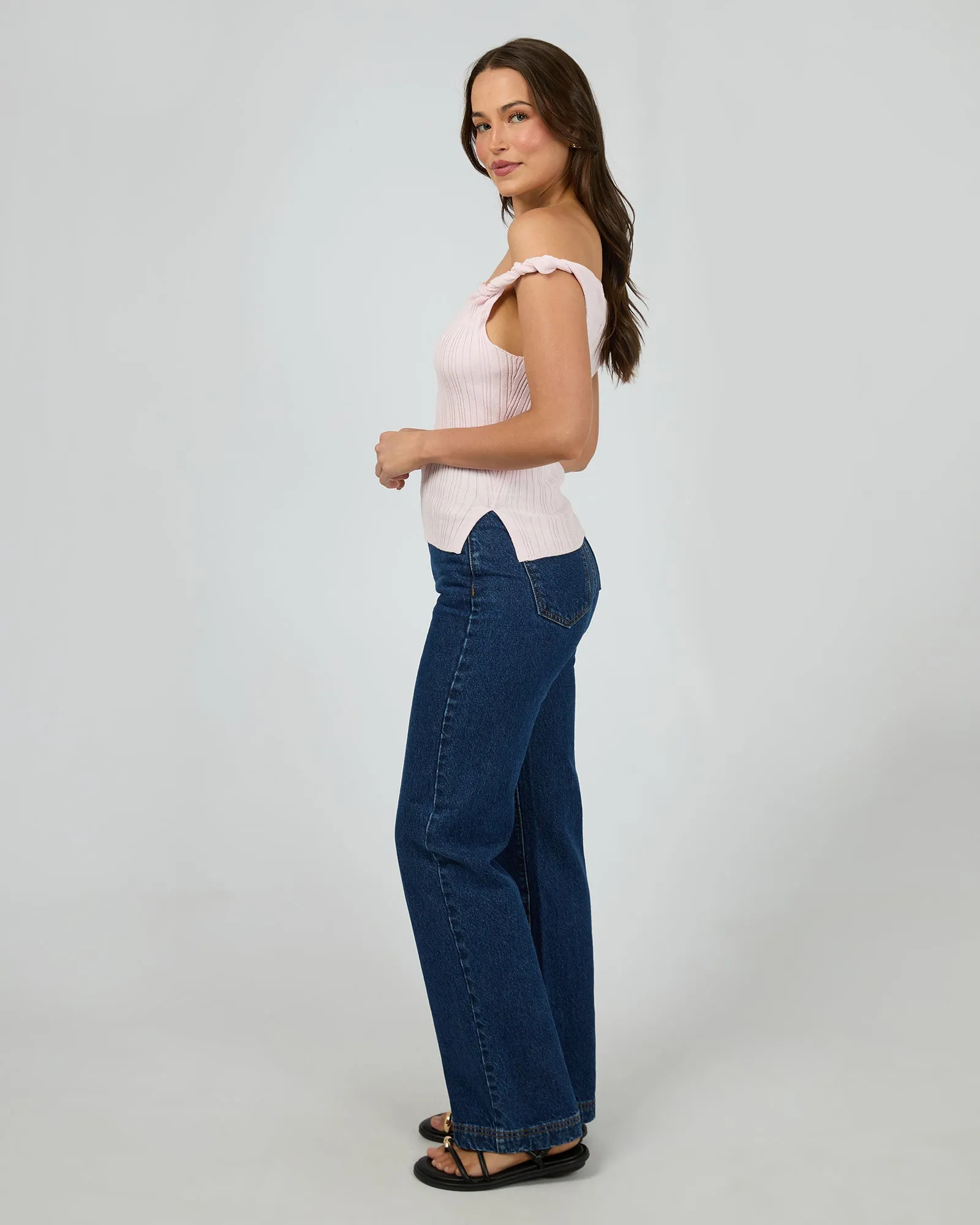 Alma Twist Top Pale Pink