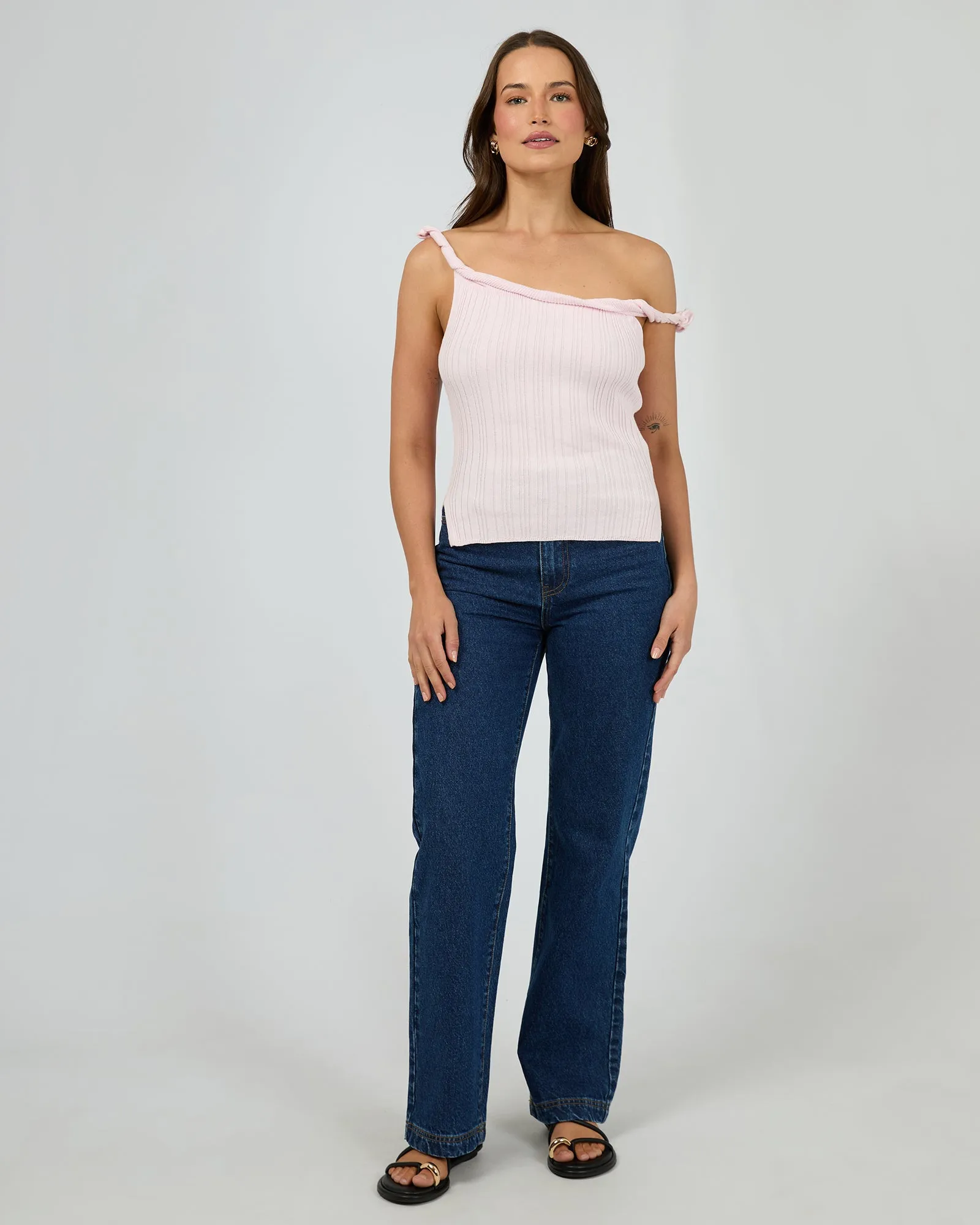 Alma Twist Top Pale Pink