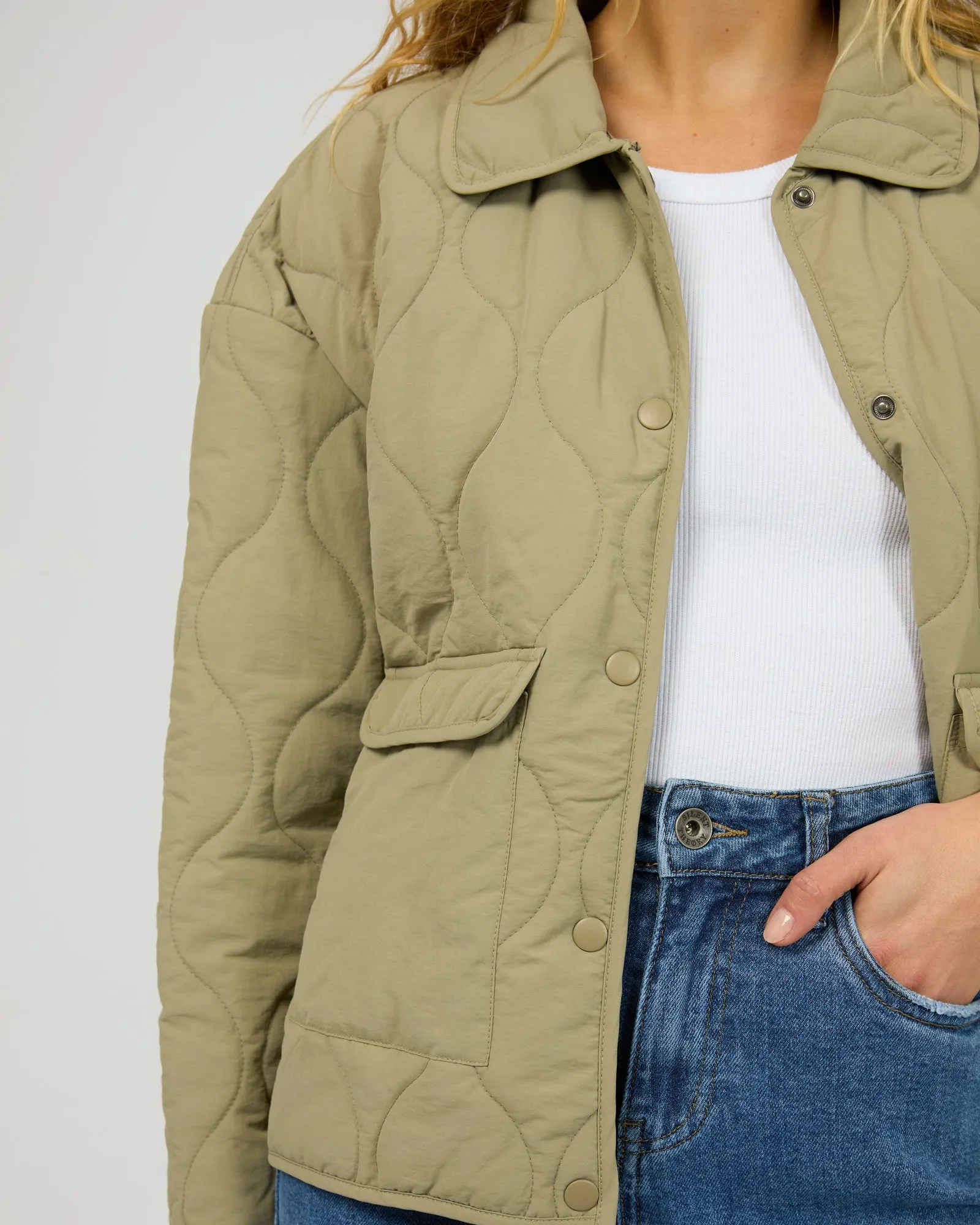 Archer Stitched Jacket Khaki