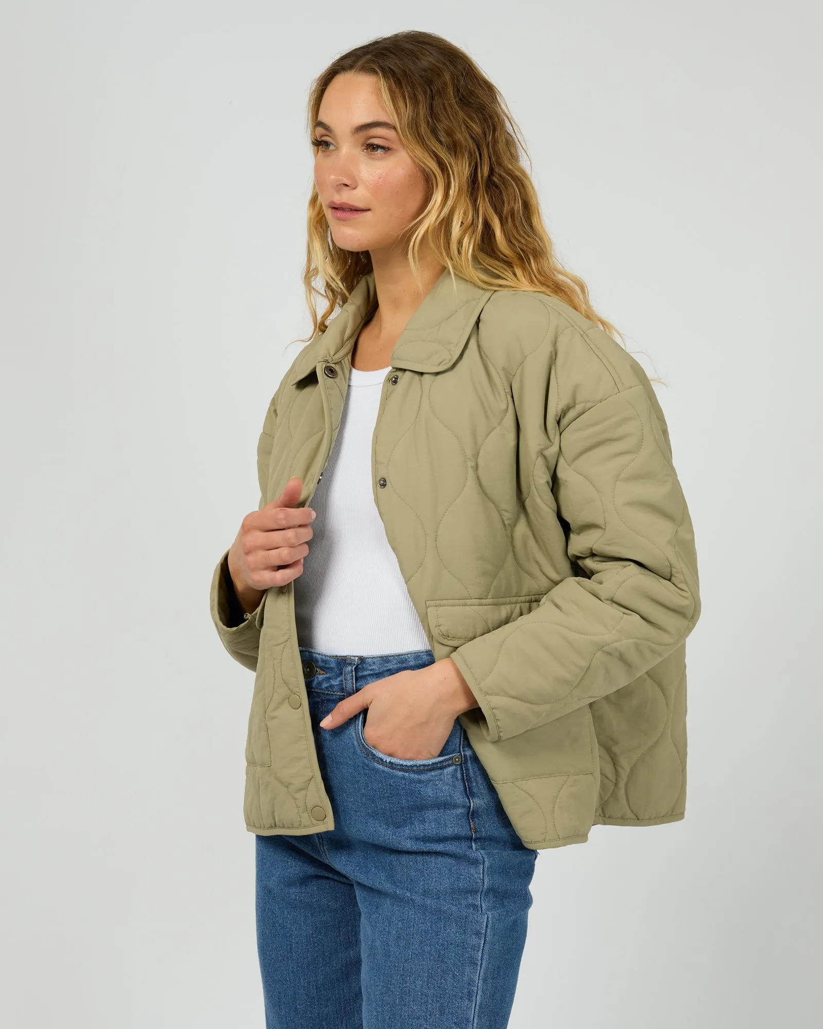 Archer Stitched Jacket Khaki