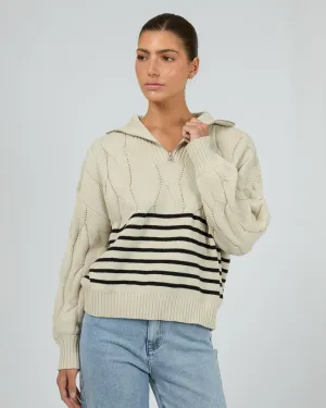 Astrid Quarter Zip Knit Natural