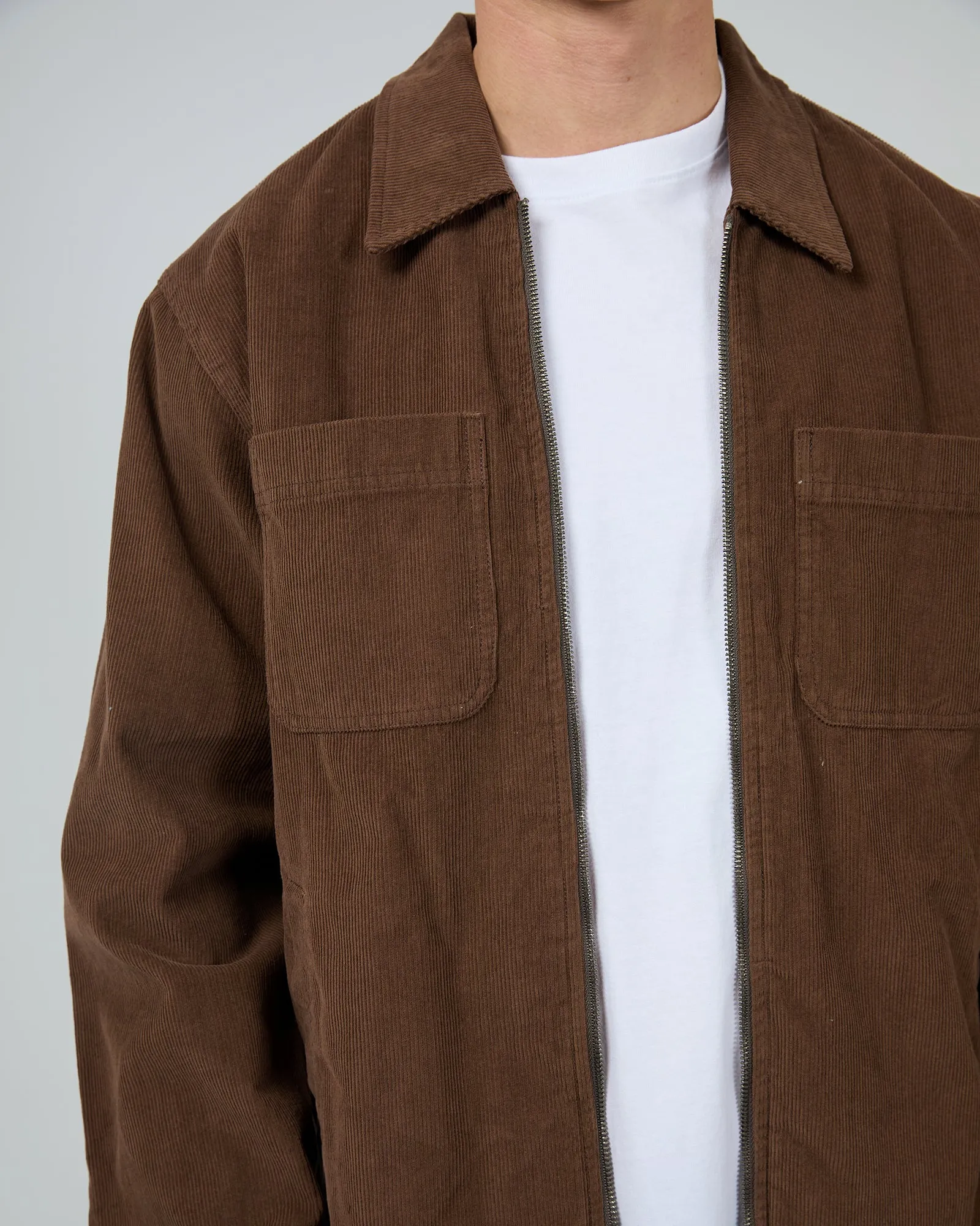 Baby Cord Zip Thru Jacket Chocolate