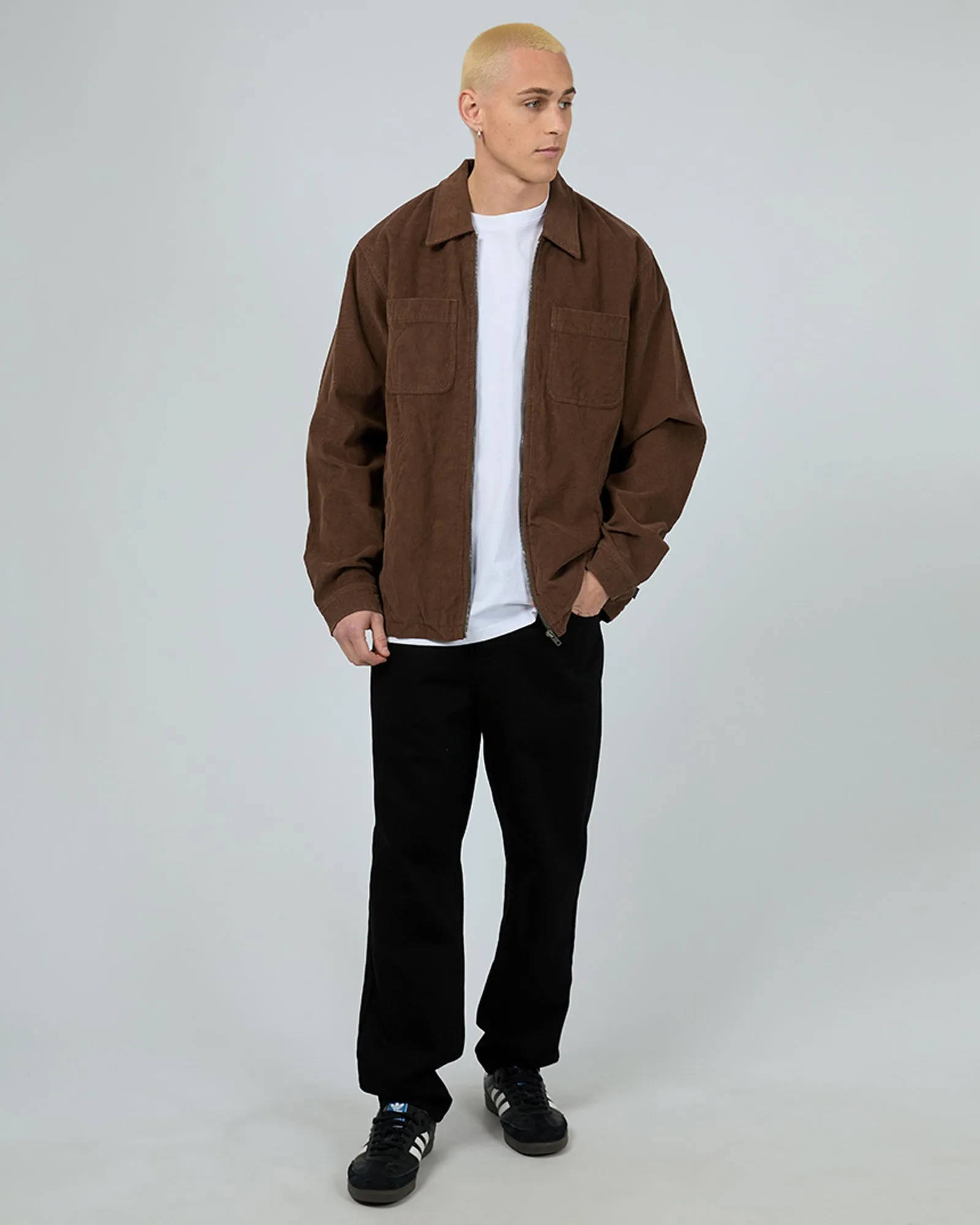 Baby Cord Zip Thru Jacket Chocolate