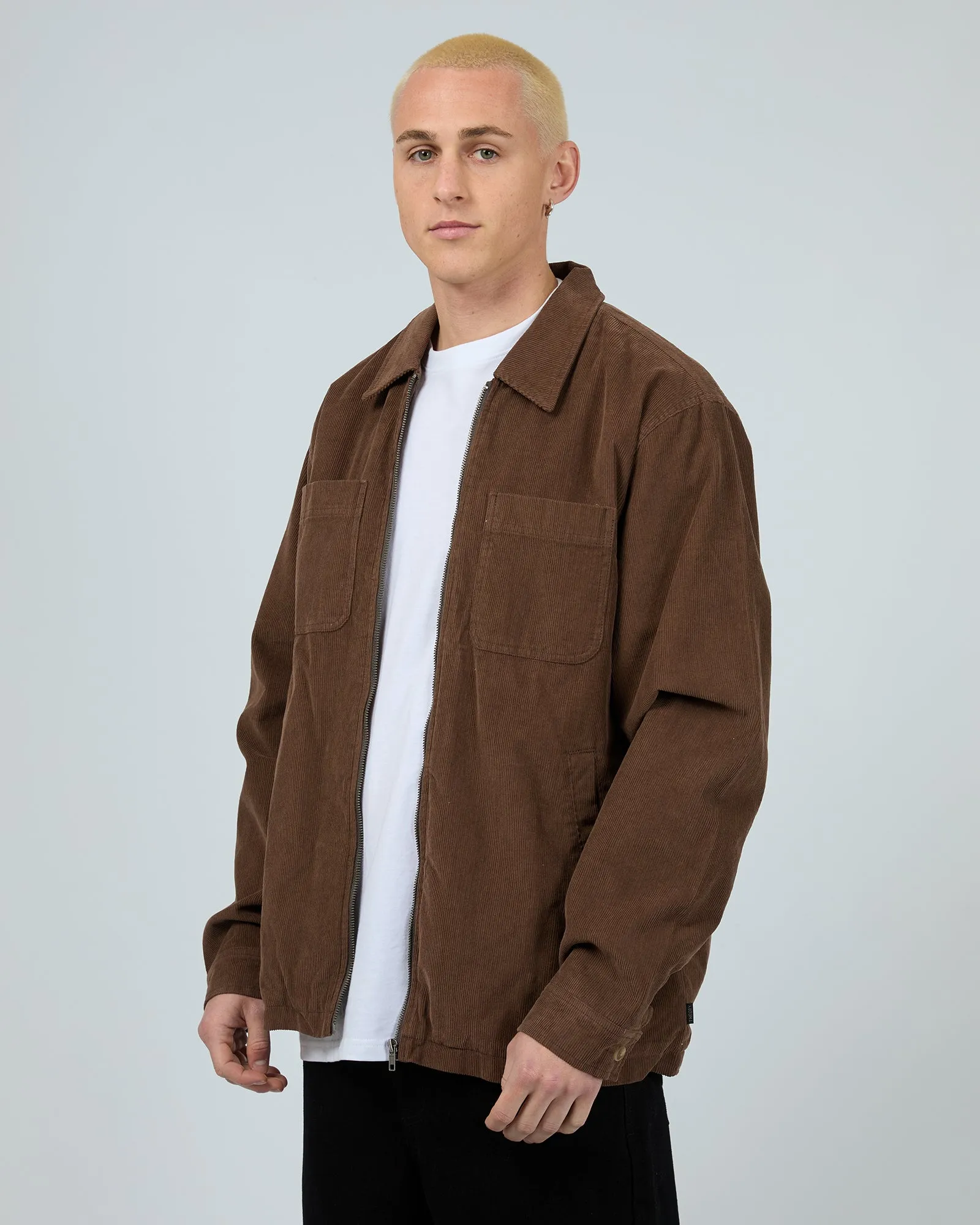 Baby Cord Zip Thru Jacket Chocolate