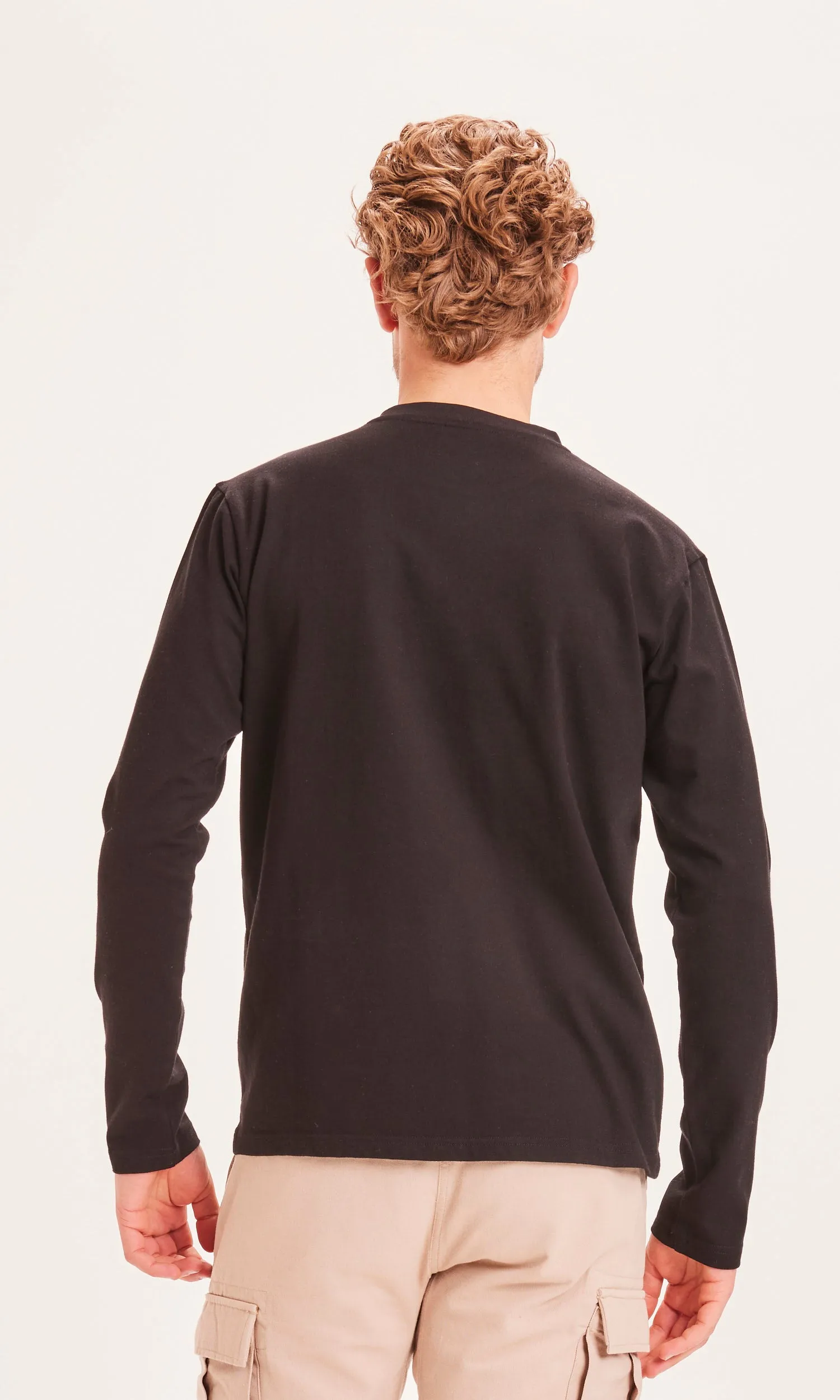 Badge long sleeve - Black Jet Knowledge Cotton
