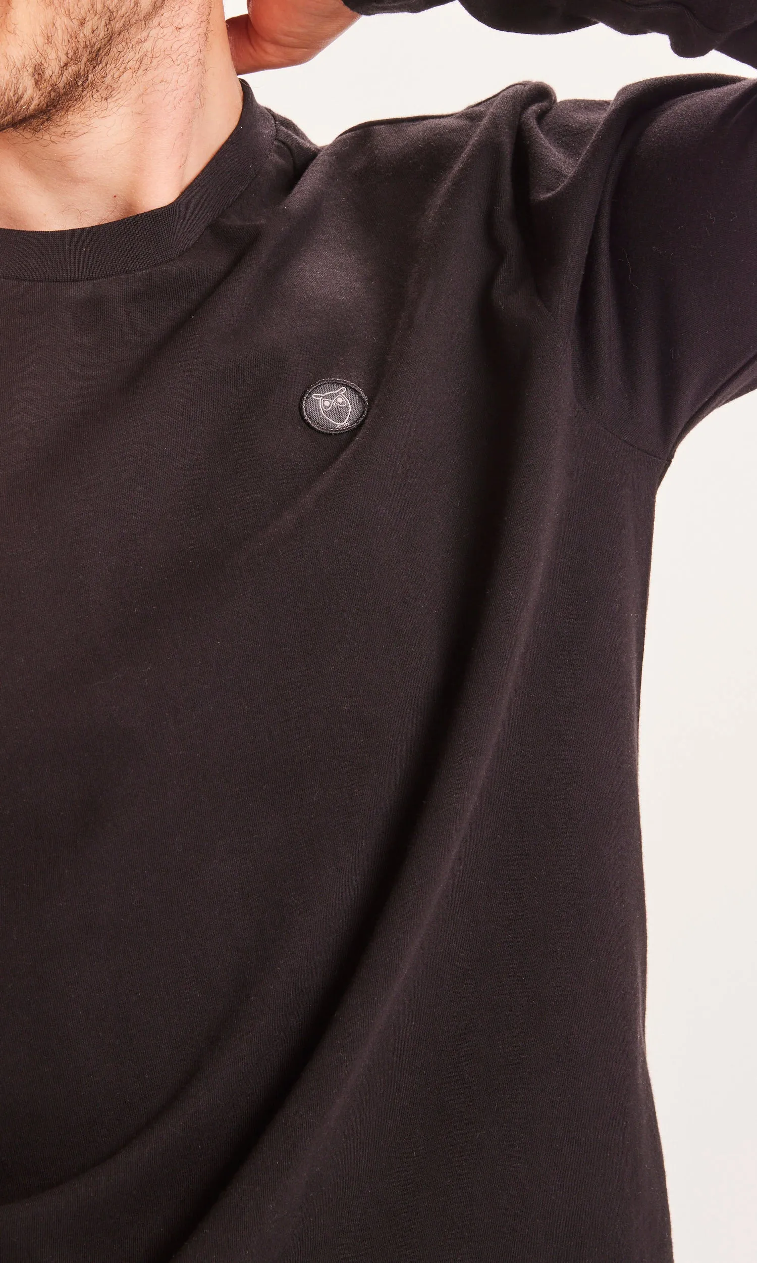 Badge long sleeve - Black Jet Knowledge Cotton