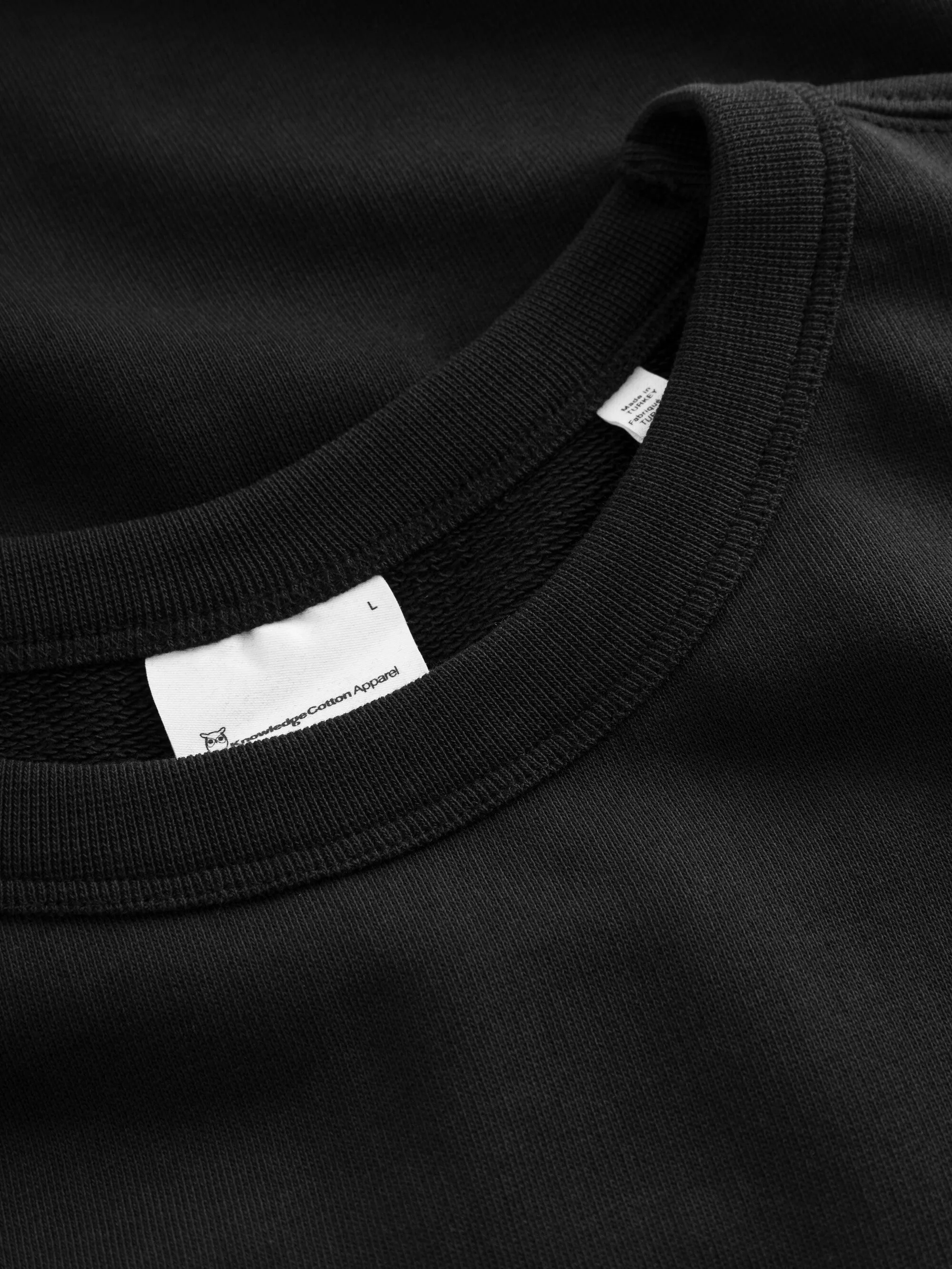Basic badge sweat - Black Jet Knowledge Cotton