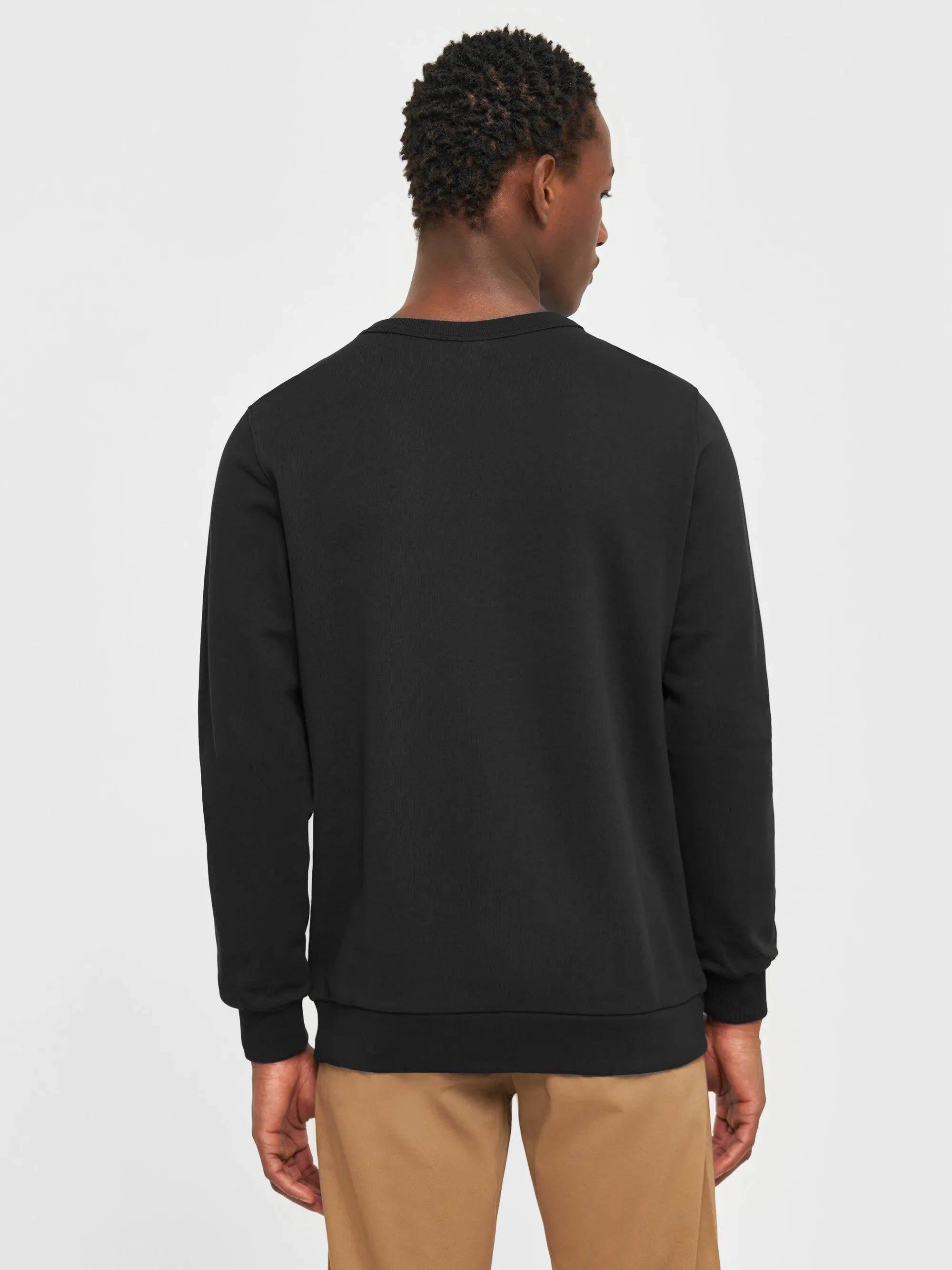 Basic badge sweat - Black Jet Knowledge Cotton