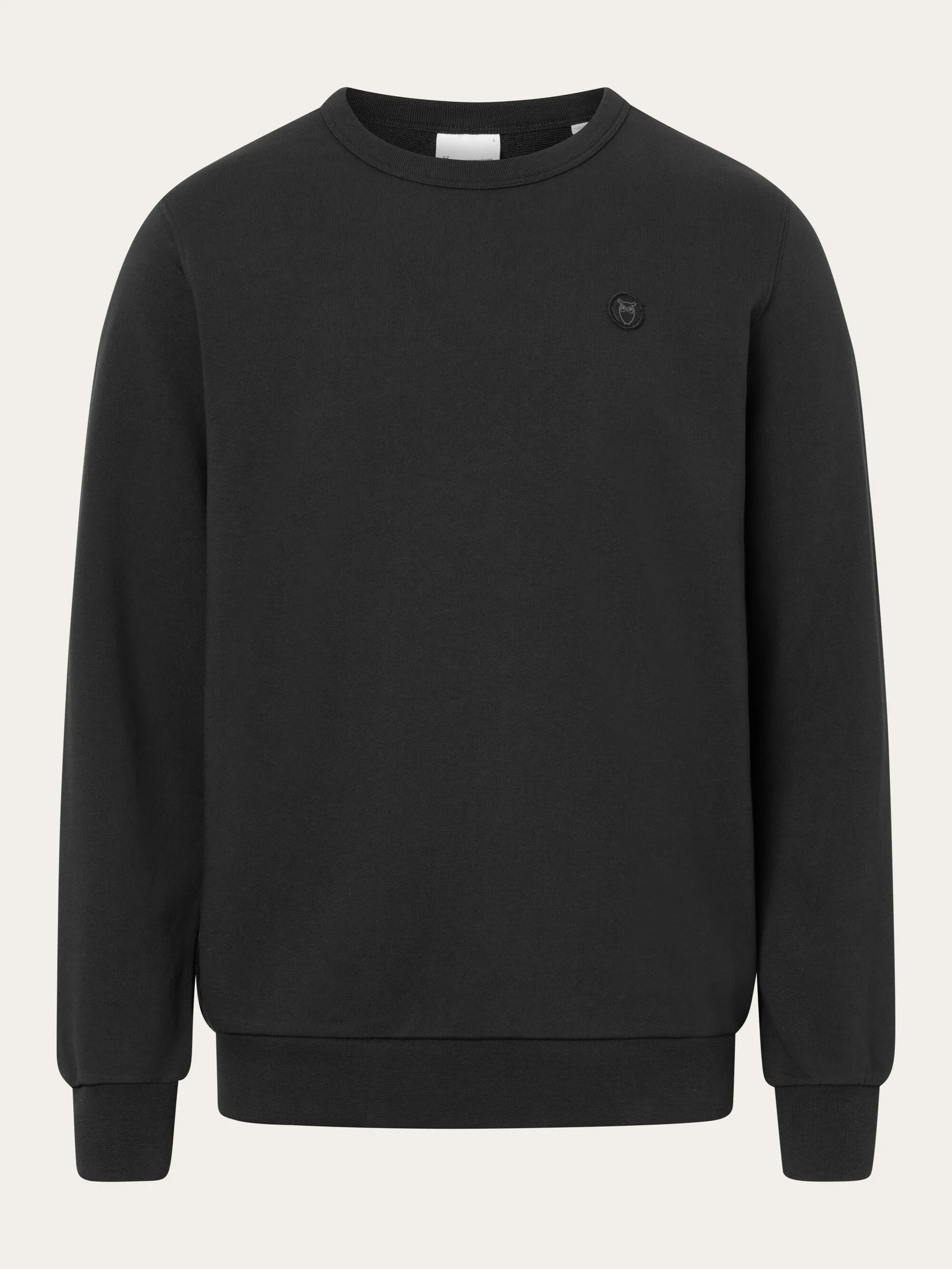 Basic badge sweat - Black Jet Knowledge Cotton