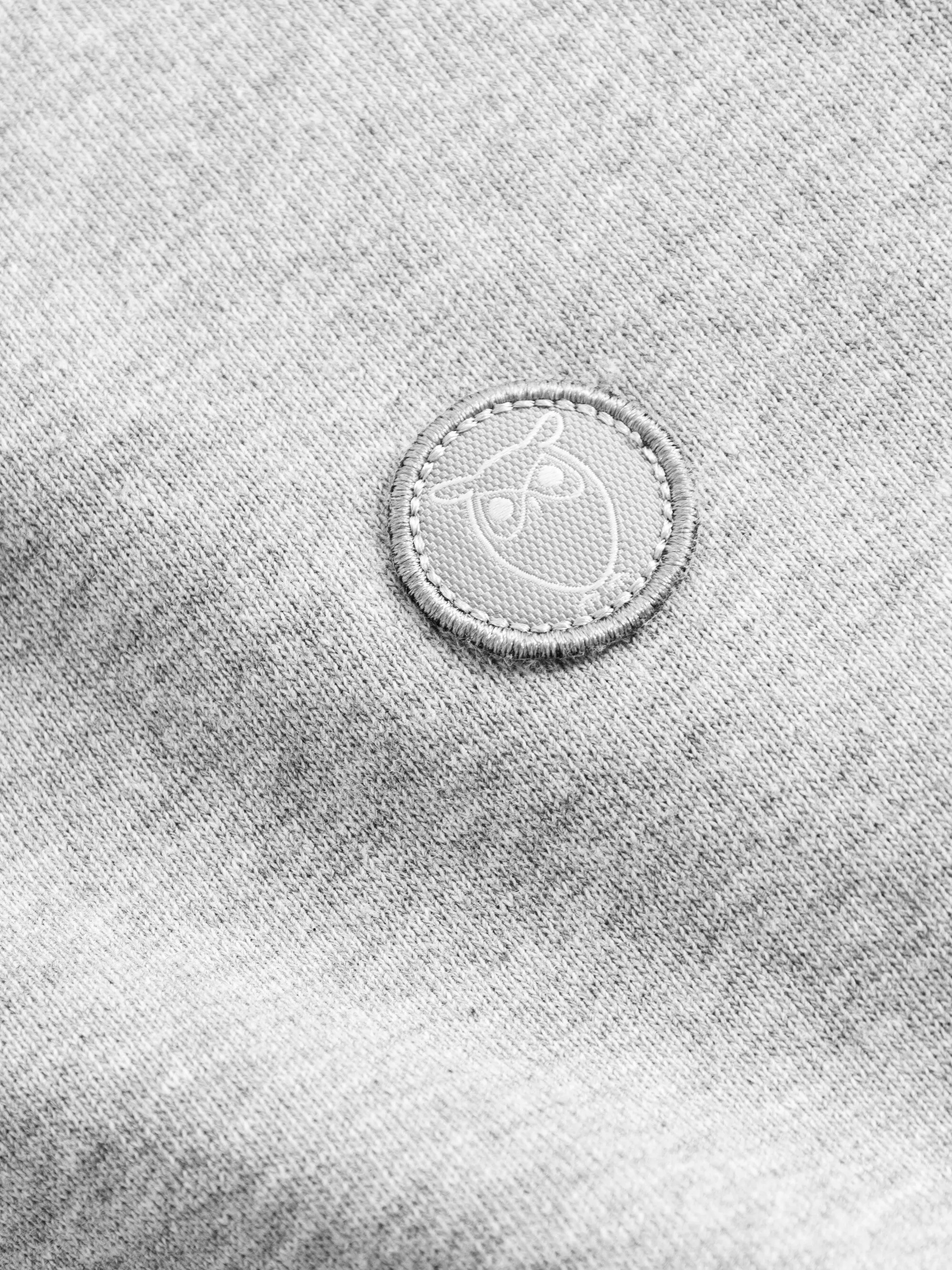 Basic badge sweat - Grey Melange Knowledge Cotton
