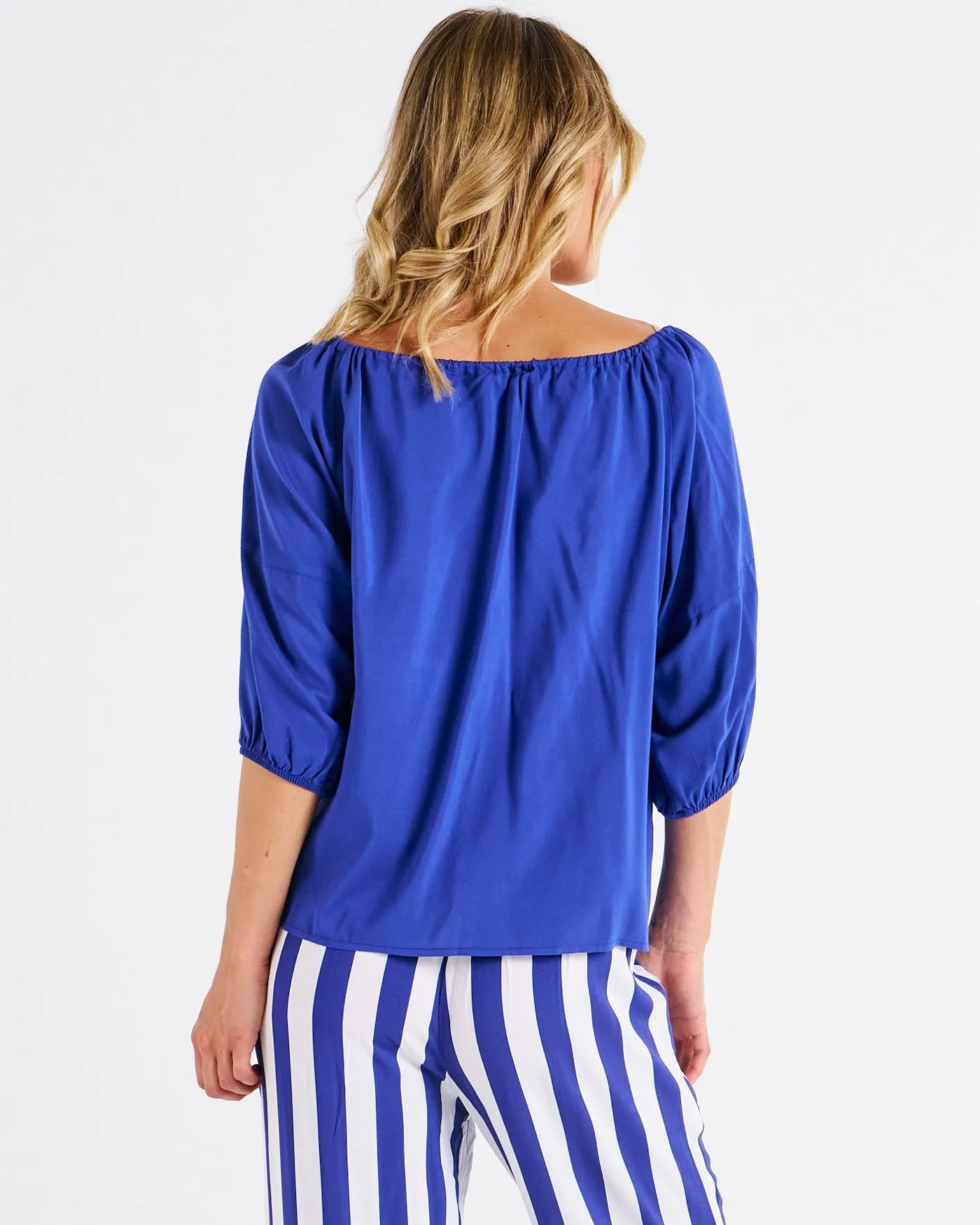 Betty Basics Camilla Blouse Blue