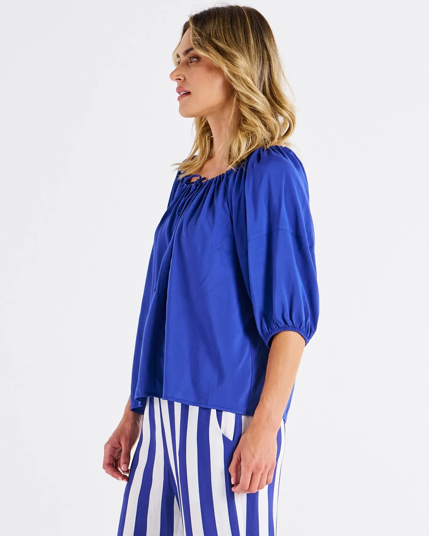 Betty Basics Camilla Blouse Blue