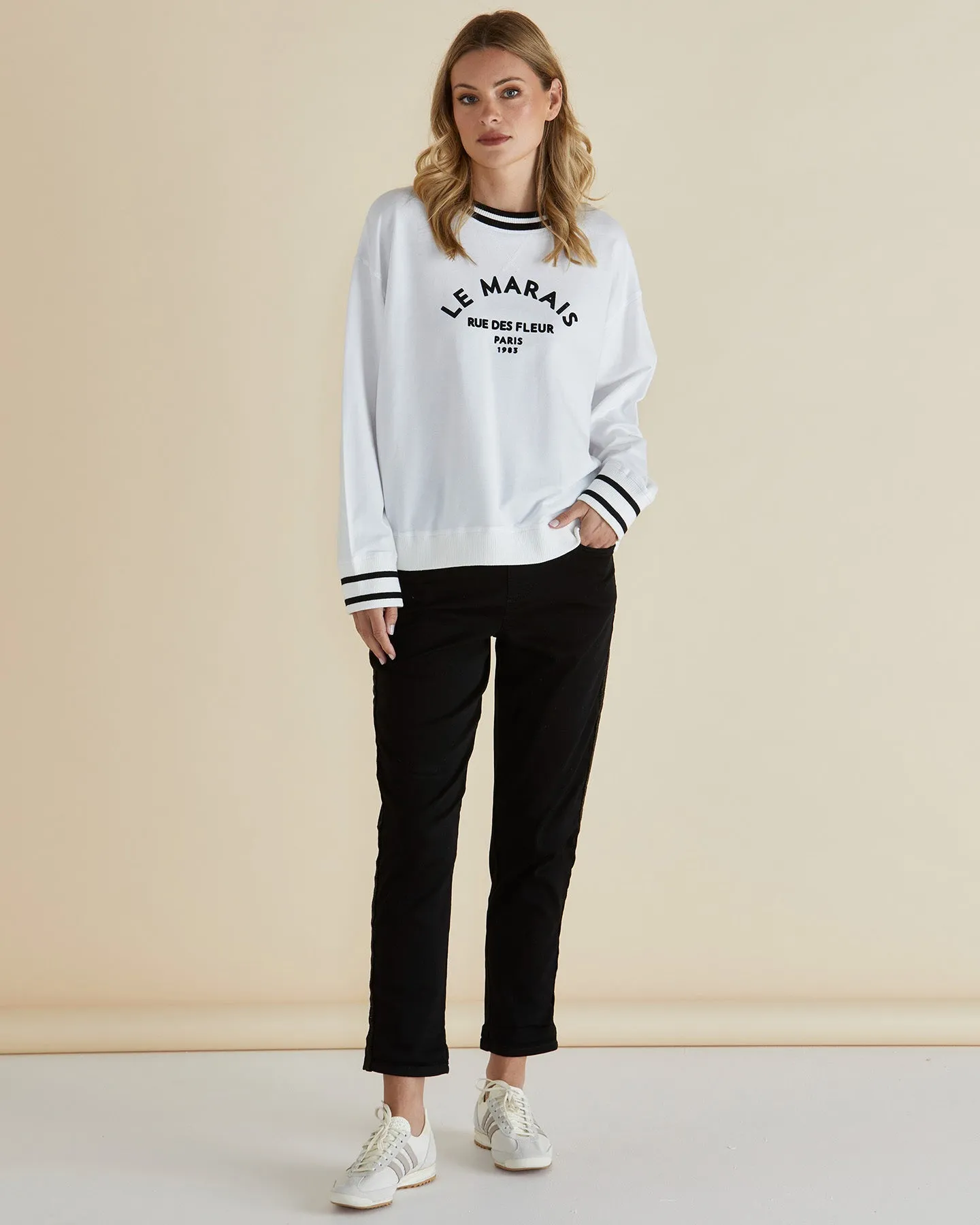 Betty Basics Marais Sweat White