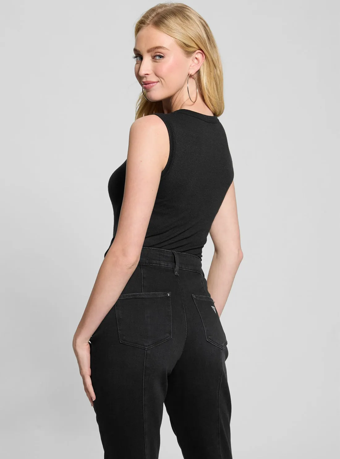 Black Anita Triangle Top Guess