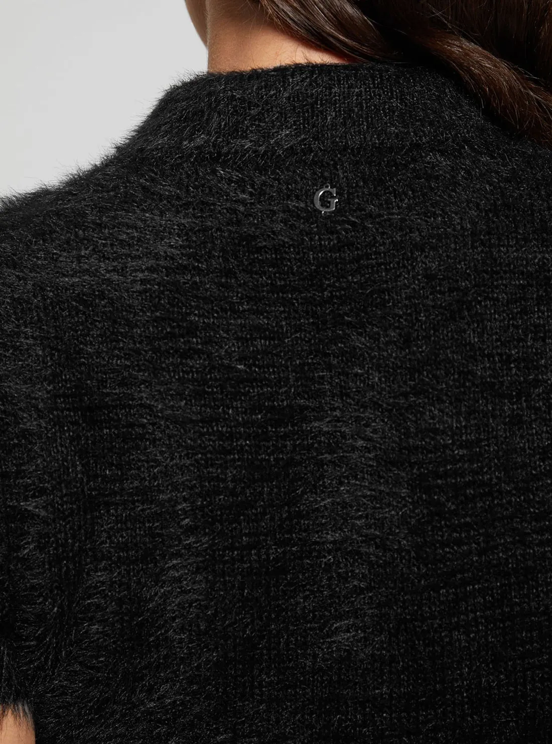 Black Coraline Knit Polo Top Guess