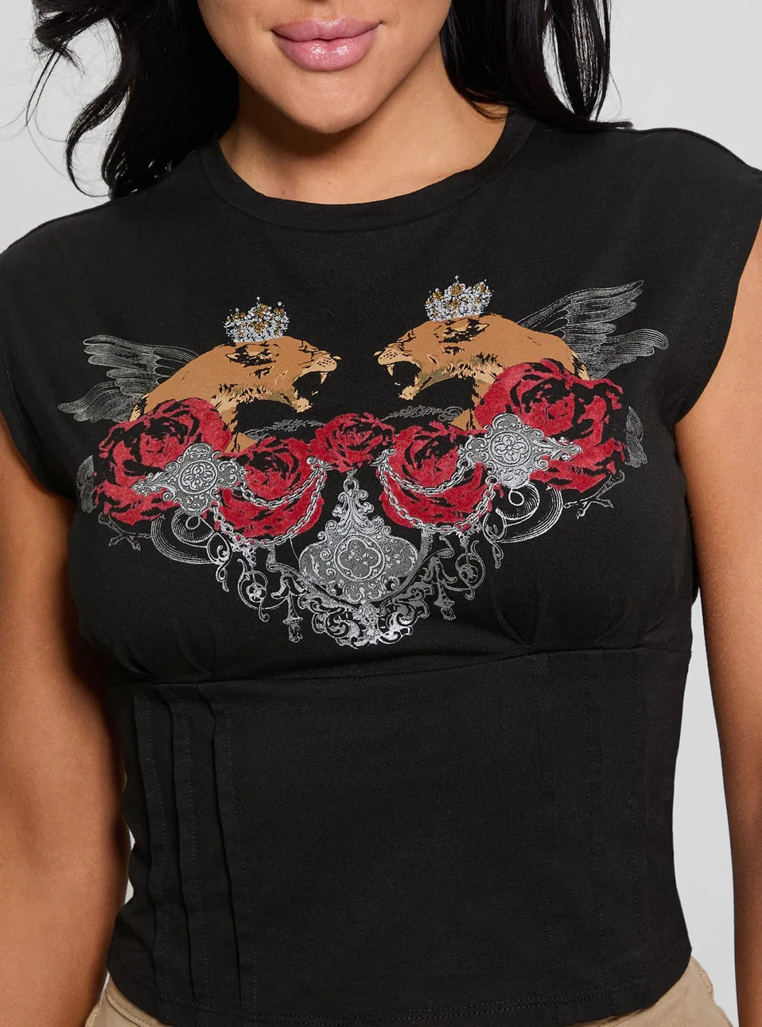Black Lioness Corset Top Guess