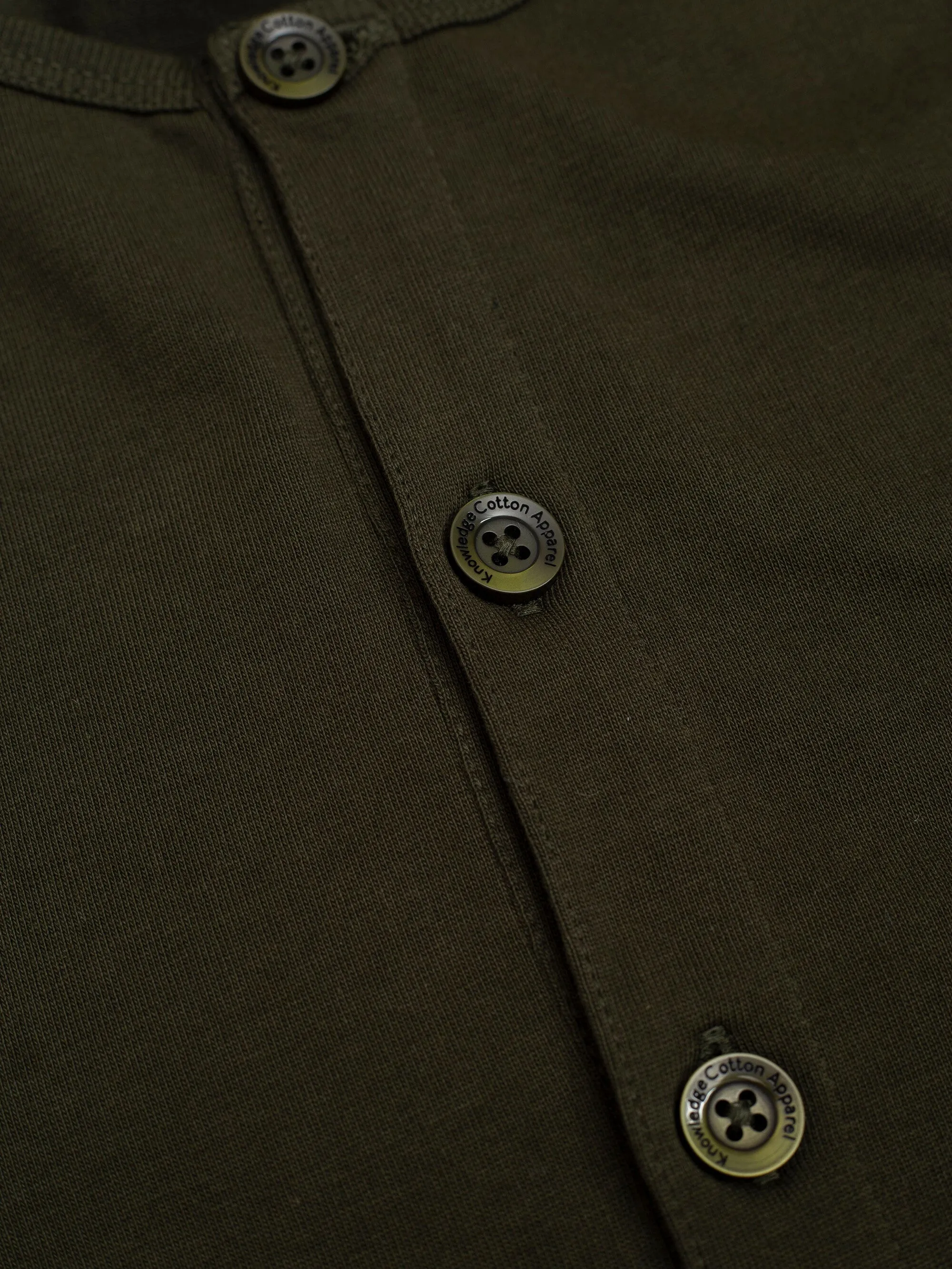 BO long sleeve henley - Regenerative Organic Certified - GOTS/Vegan - Forrest Night Knowledge Cotton