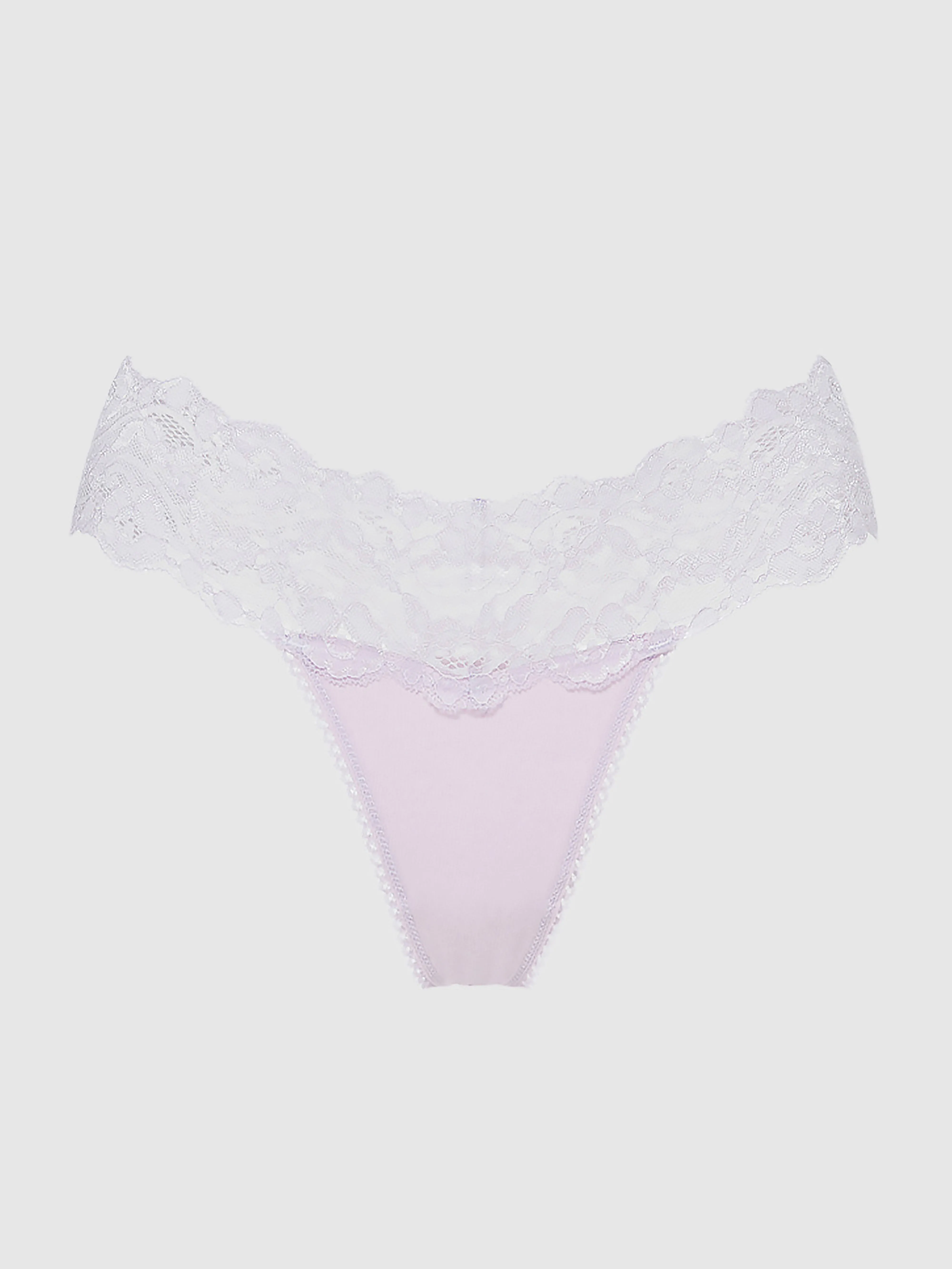 Bridget Stretch Cotton & Lace Thong