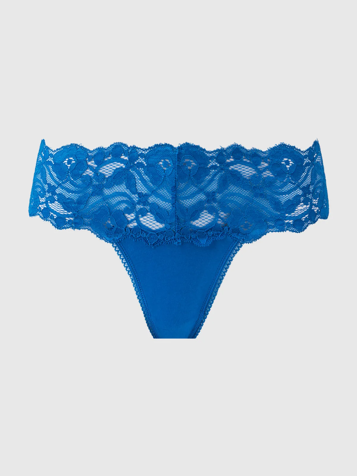 Bridget Stretch Cotton & Lace Thong