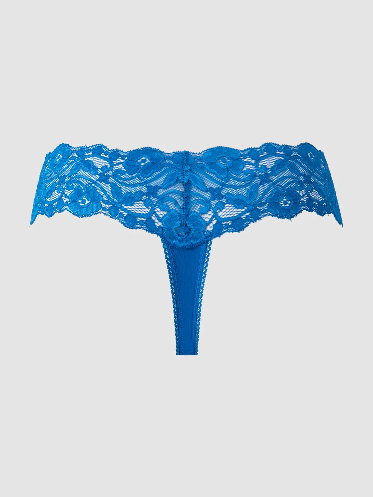 Bridget Stretch Cotton & Lace Thong