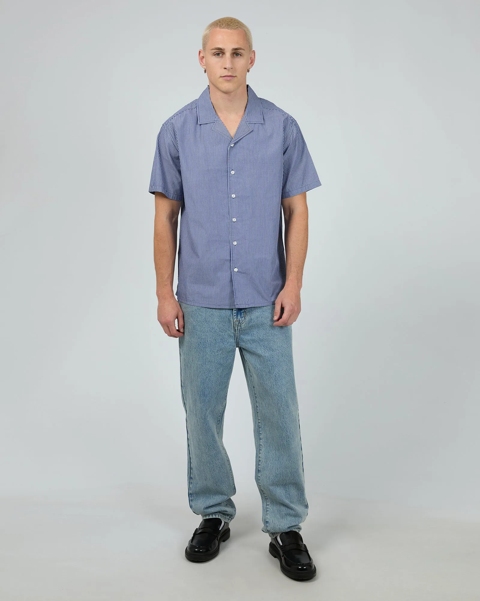 Charlie Stripe Shirt Navy