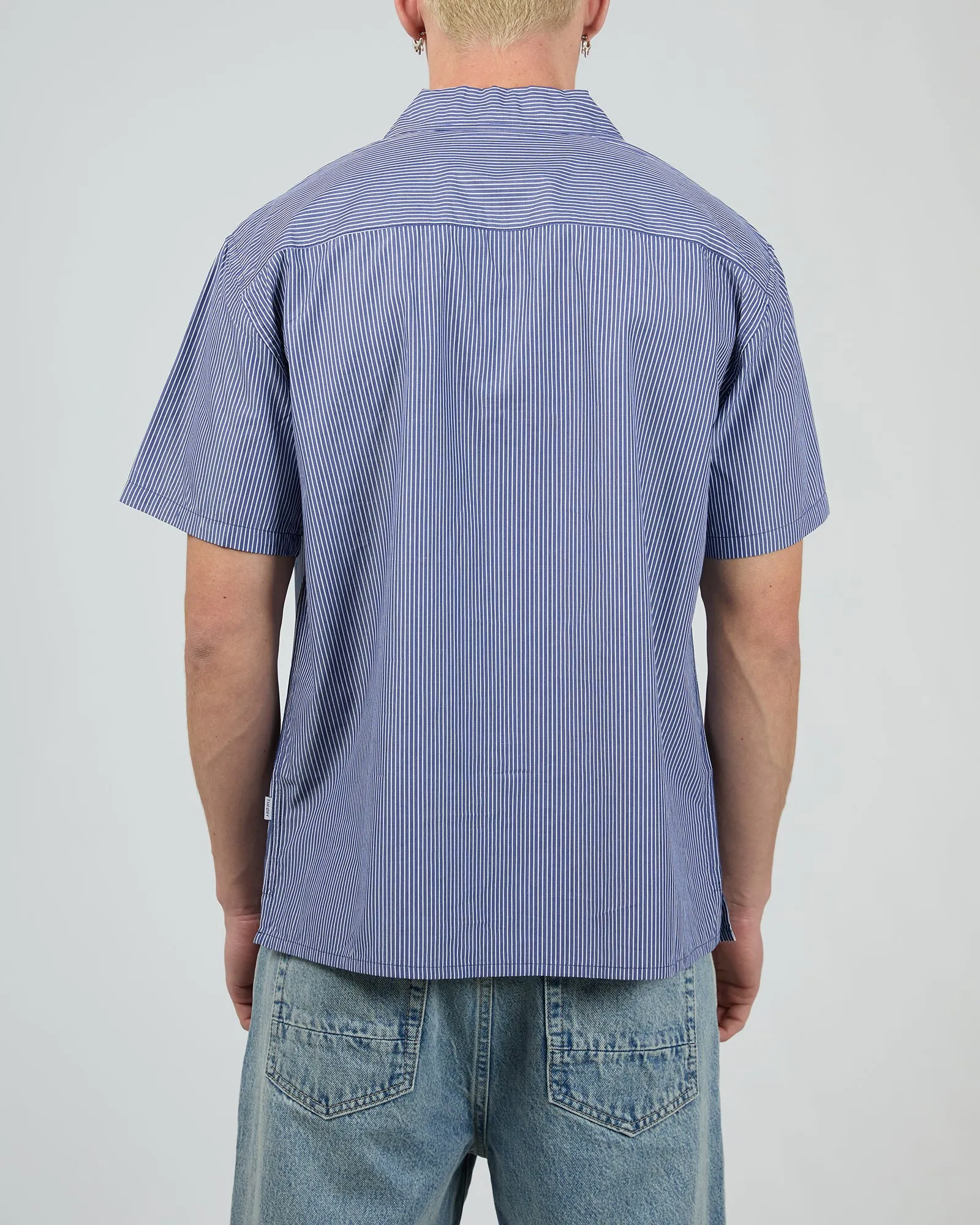 Charlie Stripe Shirt Navy