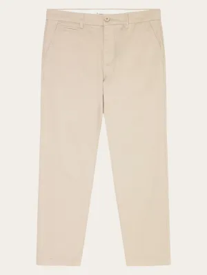 CHUCK regular twill chino pants - Light feather gray Knowledge Cotton