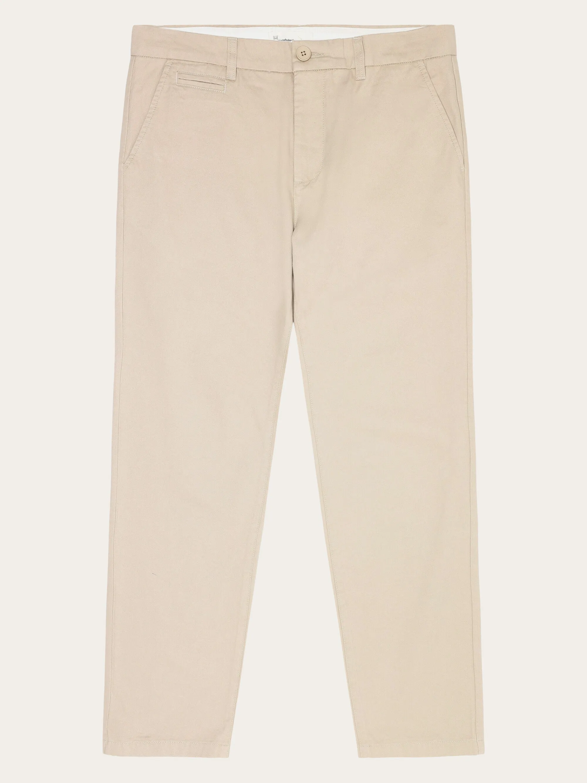 CHUCK regular twill chino pants - Light feather gray Knowledge Cotton