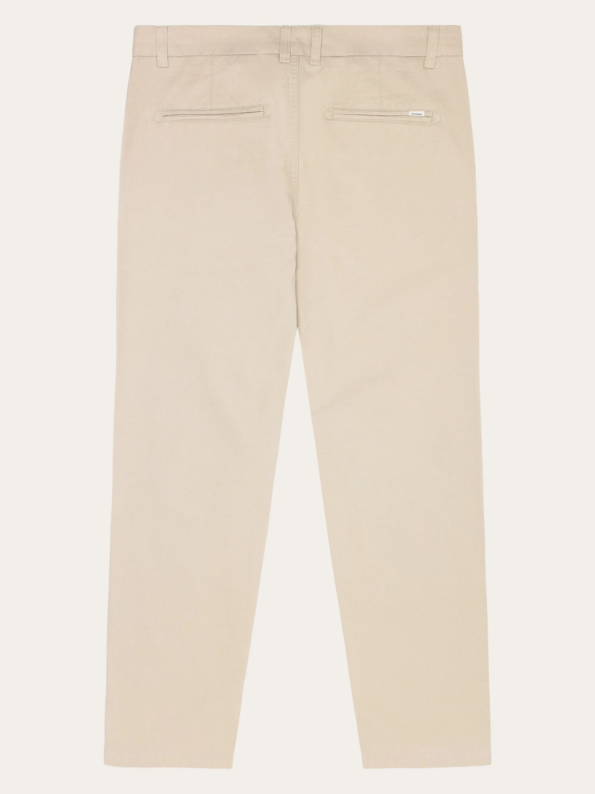 CHUCK regular twill chino pants - Light feather gray Knowledge Cotton