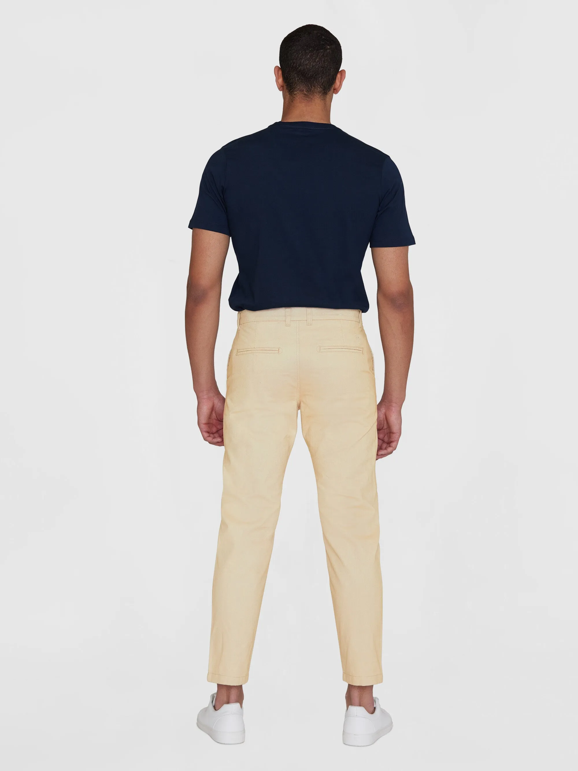 CHUCK regular twill chino pants - Light feather gray Knowledge Cotton