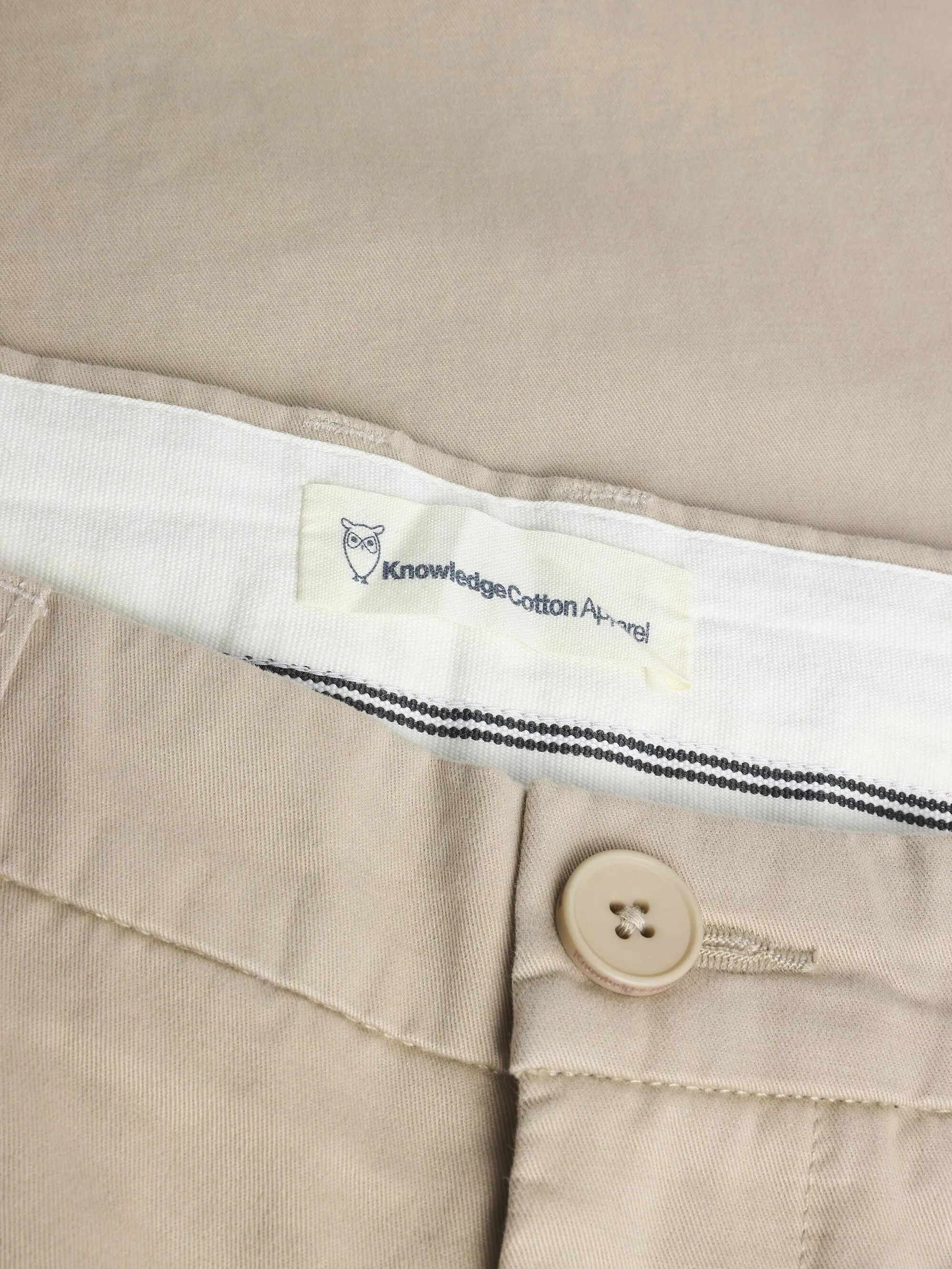 CHUCK regular twill chino pants - Light feather gray Knowledge Cotton