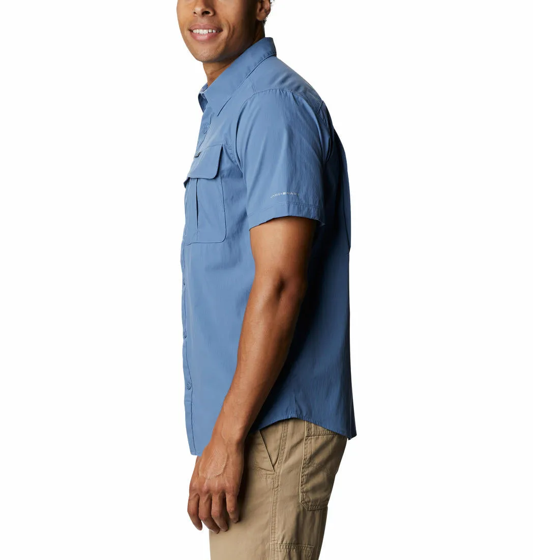 Columbia Men Blue Omni-Wick Newton Ridge Short Sleeve Shirt