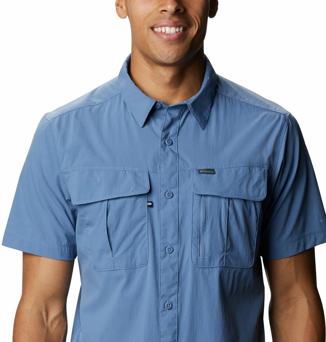 Columbia Men Blue Omni-Wick Newton Ridge Short Sleeve Shirt