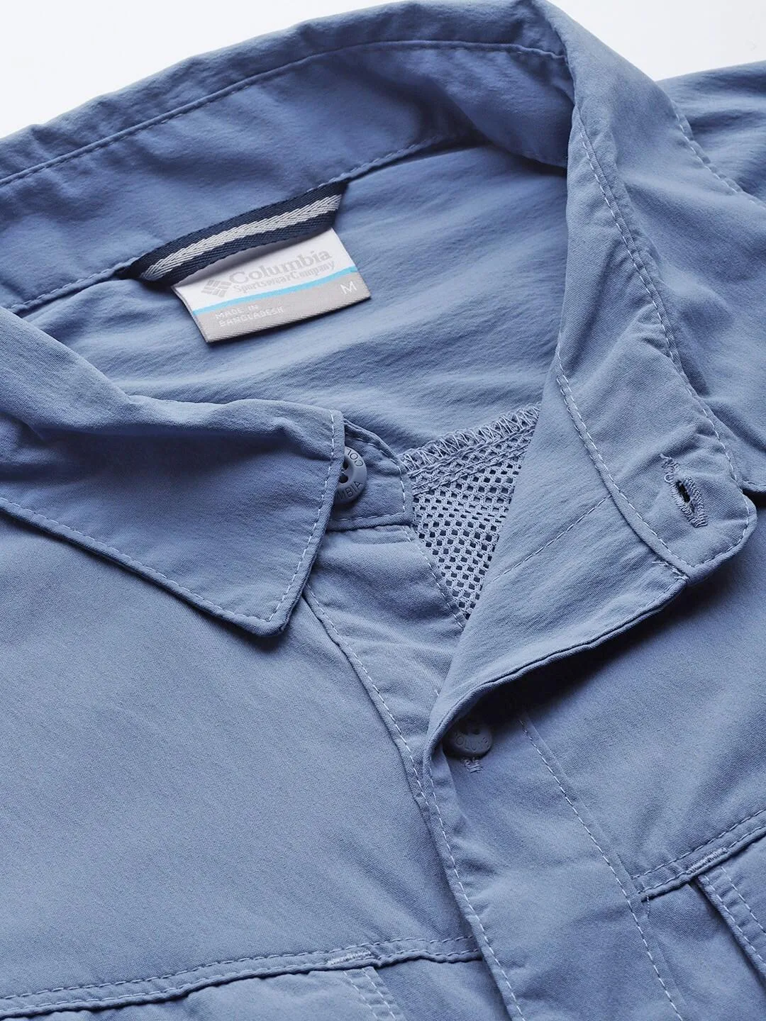 Columbia Men Blue Omni-Wick Newton Ridge Short Sleeve Shirt