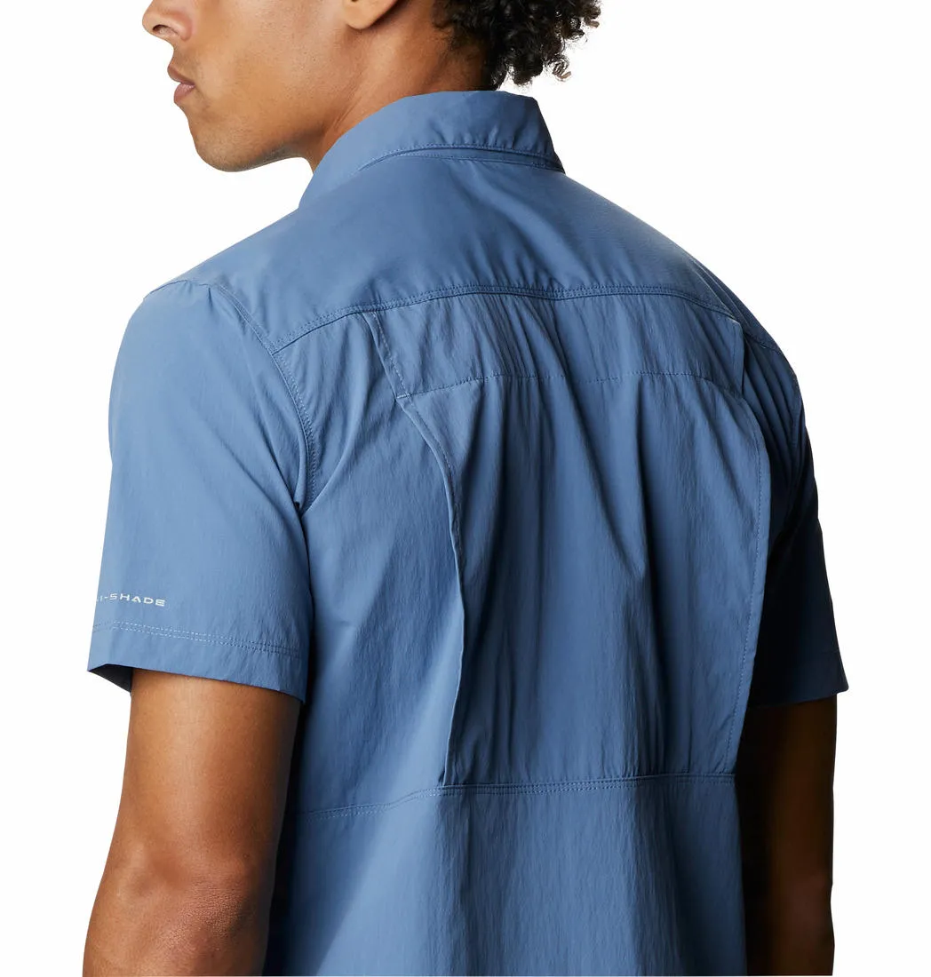 Columbia Men Blue Omni-Wick Newton Ridge Short Sleeve Shirt