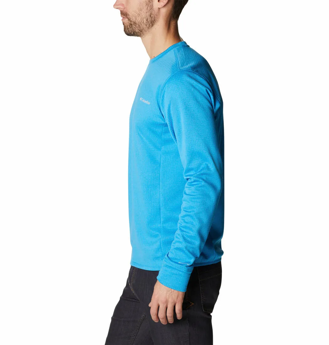 Columbia Men Blue Omni-Wick Park View Crew Fleece Jacket