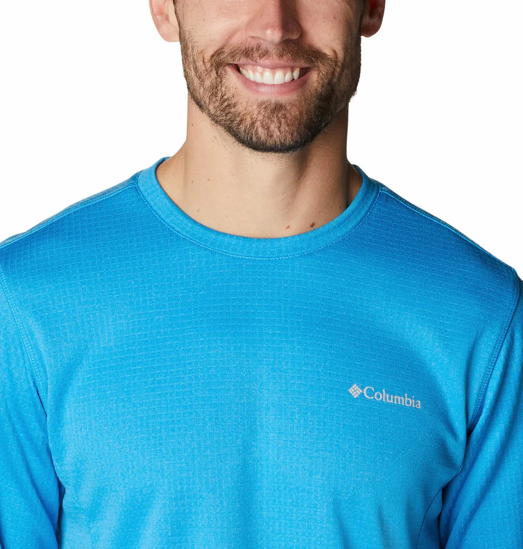 Columbia Men Blue Omni-Wick Park View Crew Fleece Jacket