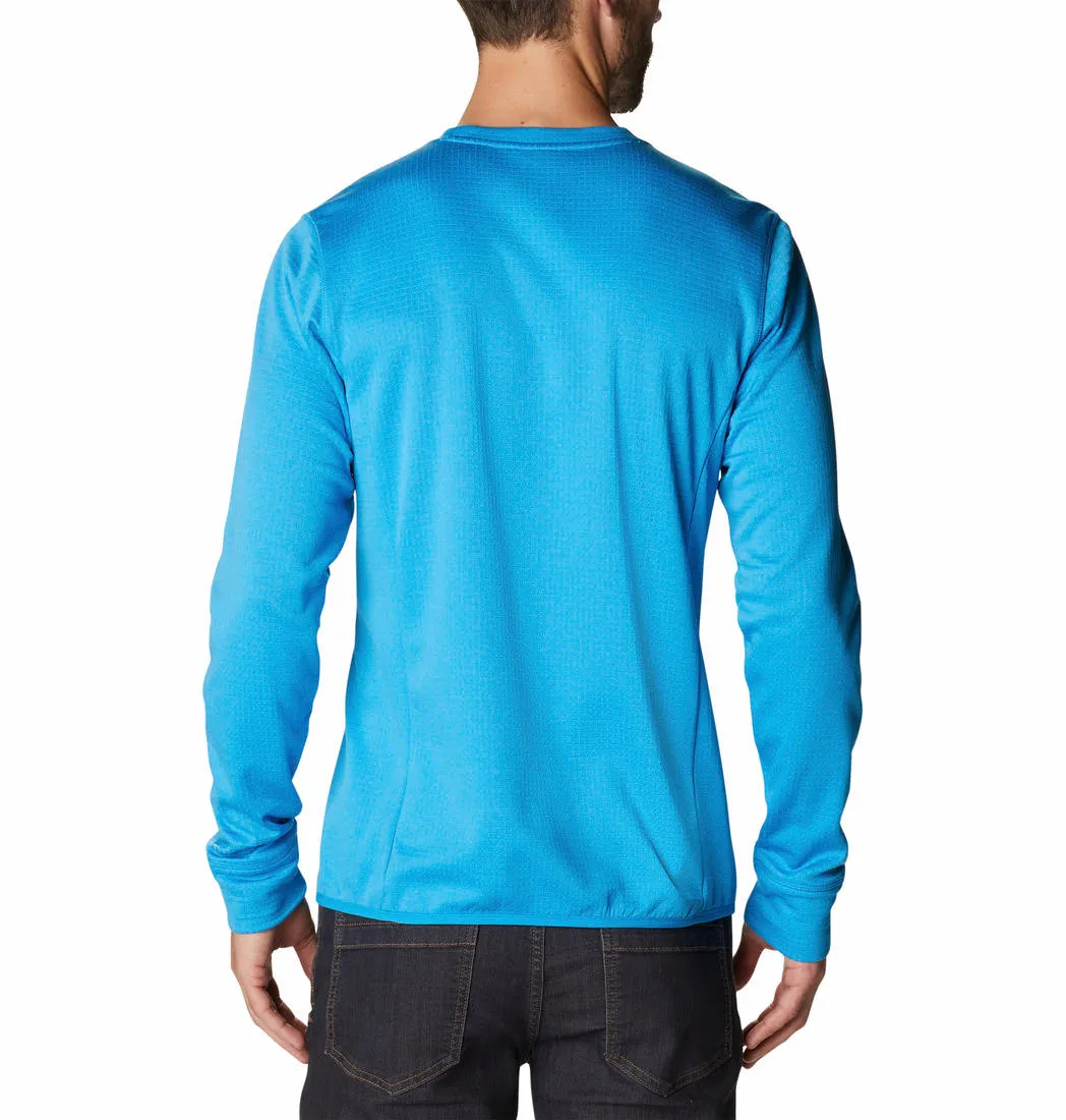 Columbia Men Blue Omni-Wick Park View Crew Fleece Jacket