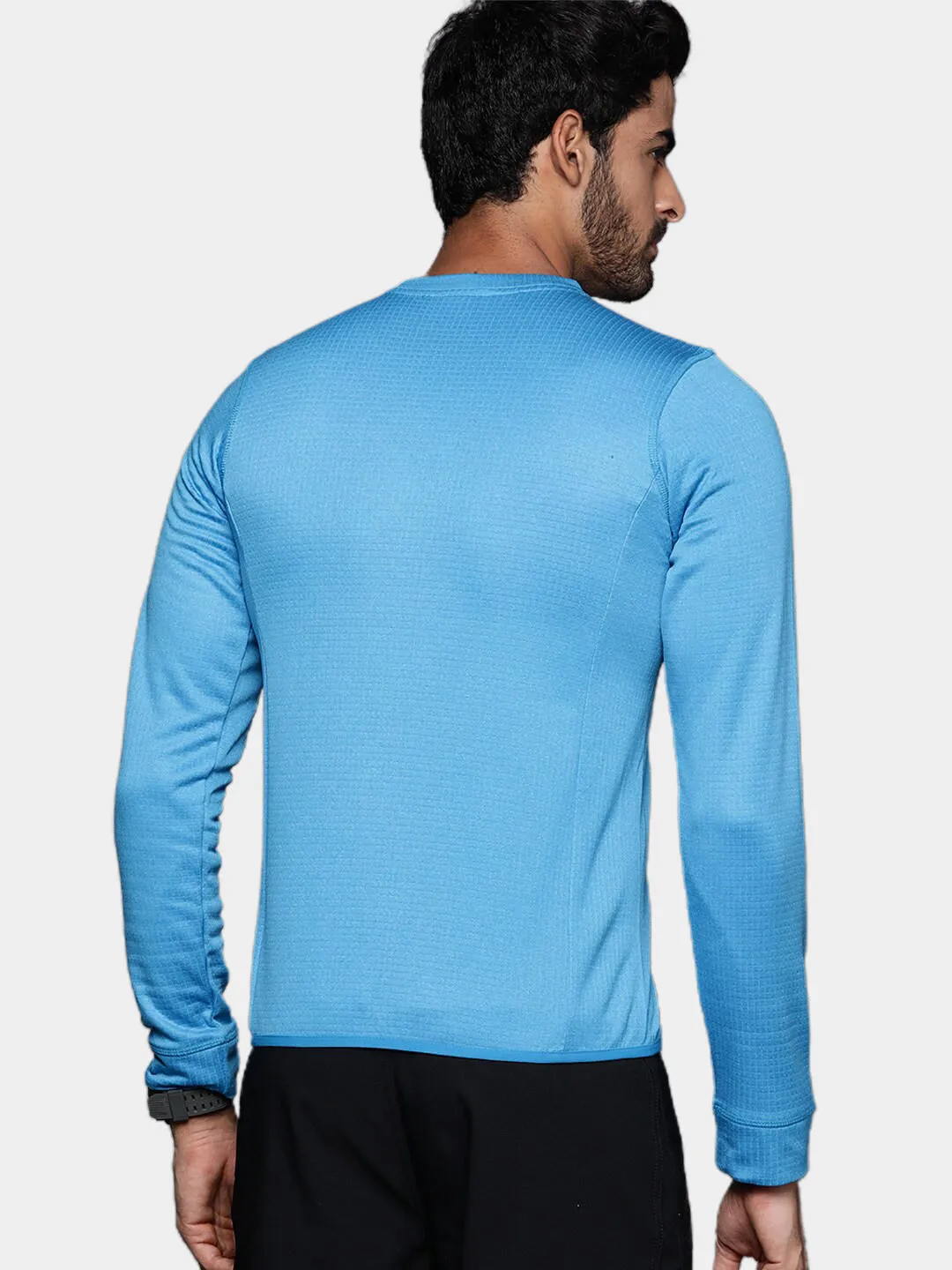 Columbia Men Blue Omni-Wick Park View Crew Fleece Jacket