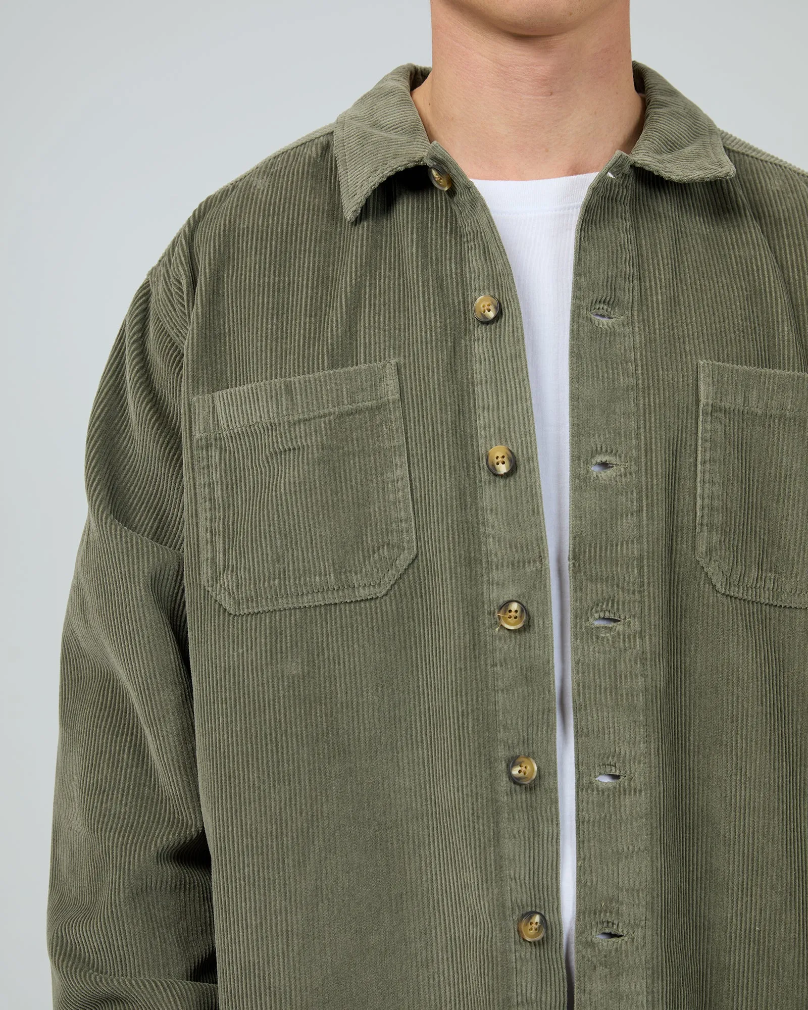 Cord Over Shirt Khaki