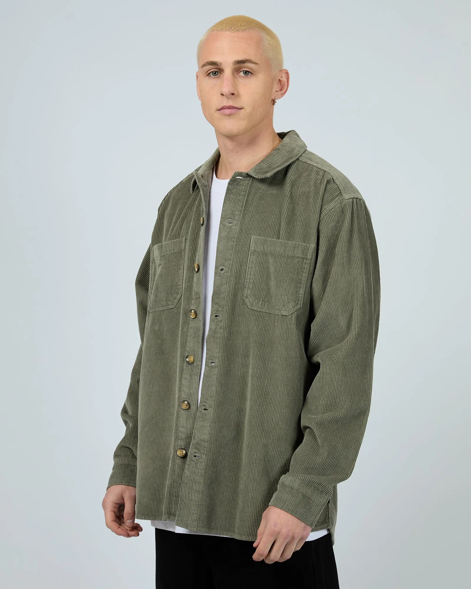 Cord Over Shirt Khaki
