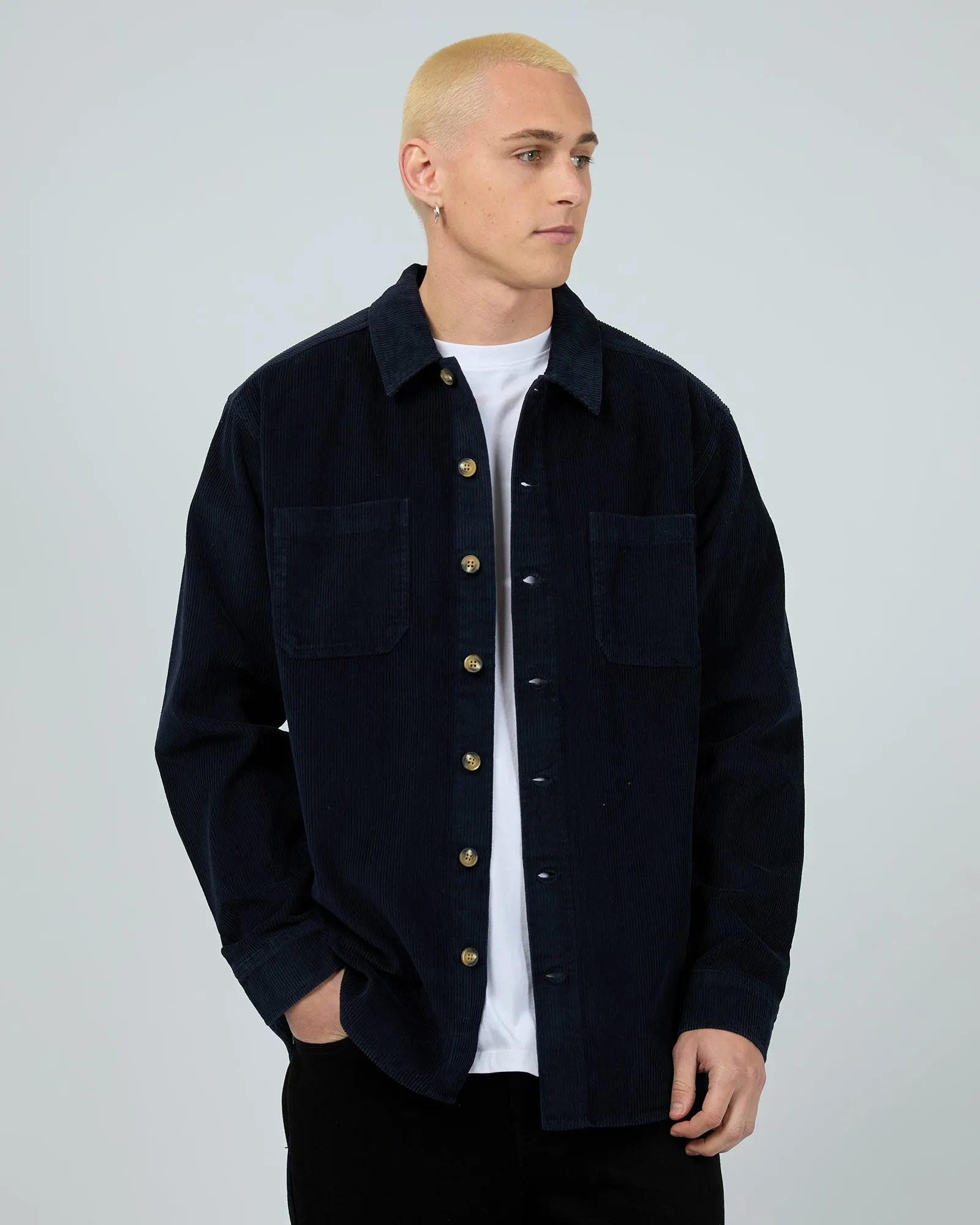 Cord Over Shirt Navy