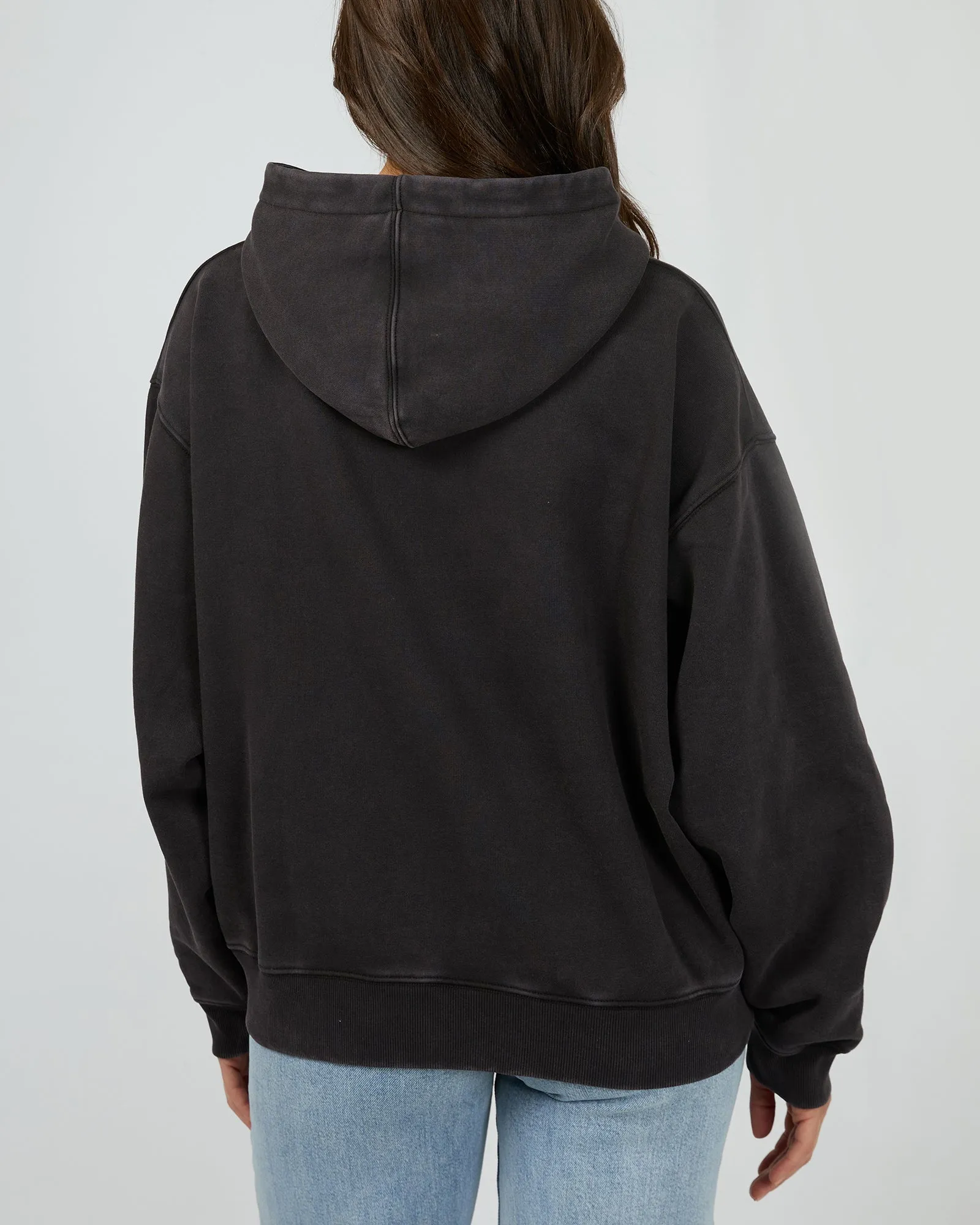 Departed Hoodie Washed Black