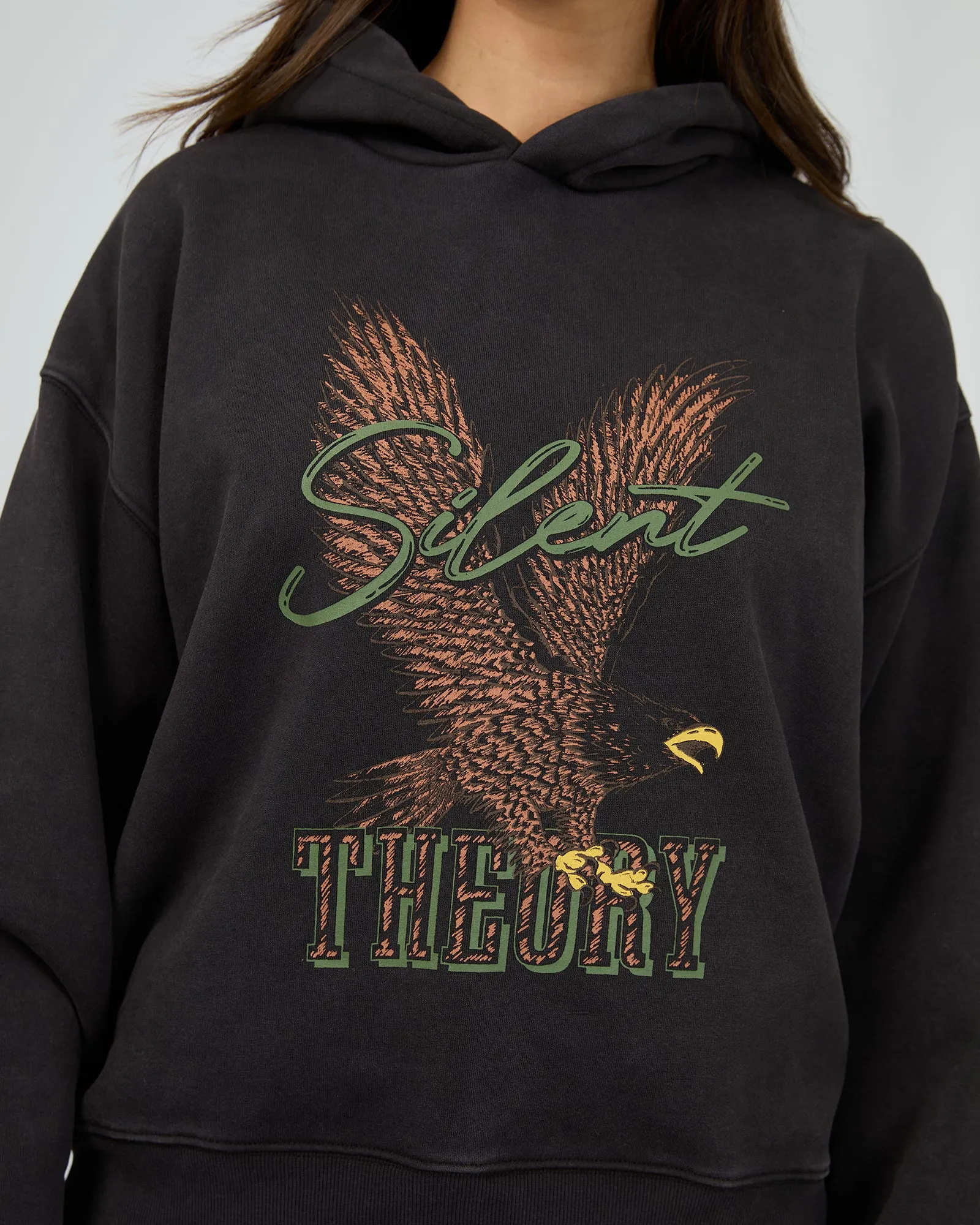 Departed Hoodie Washed Black