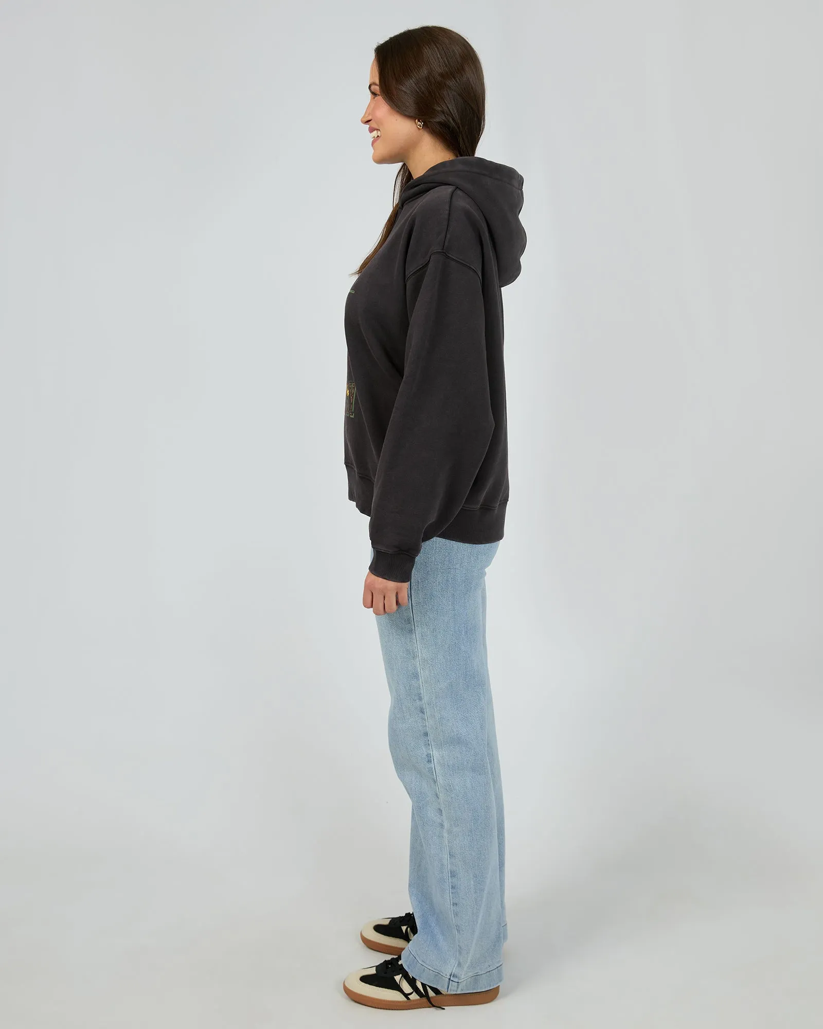 Departed Hoodie Washed Black